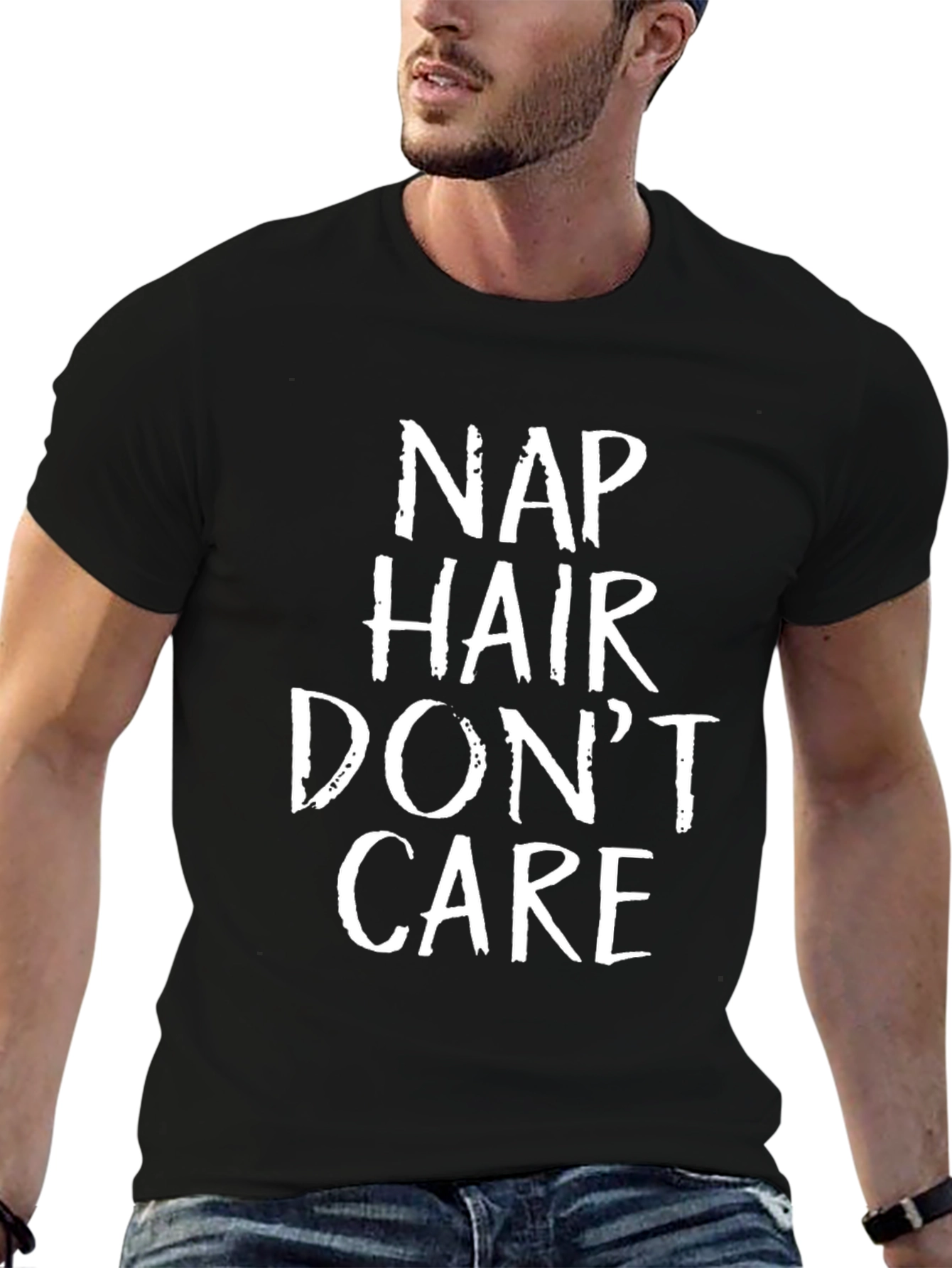 Nap Hair Dont Care Funny Graphic T-Shirt