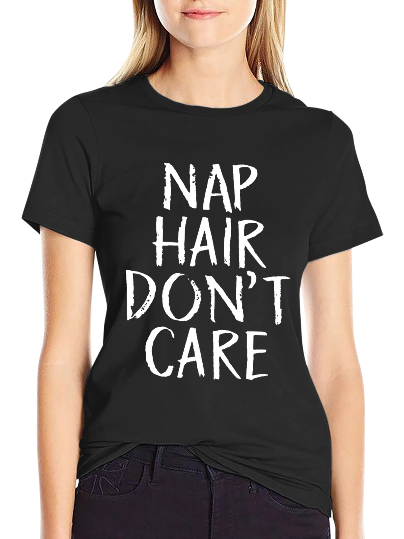 Nap Hair Dont Care Funny Graphic T-Shirt