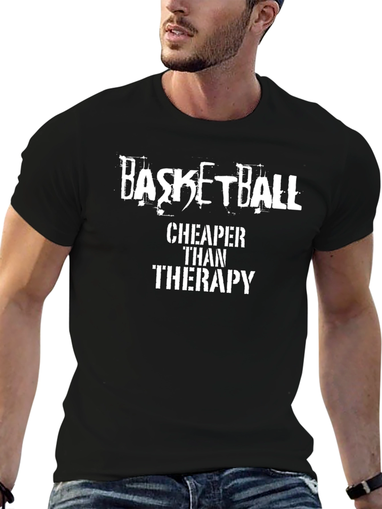 Basketball Cheaper Than Therapy Graphic Tee