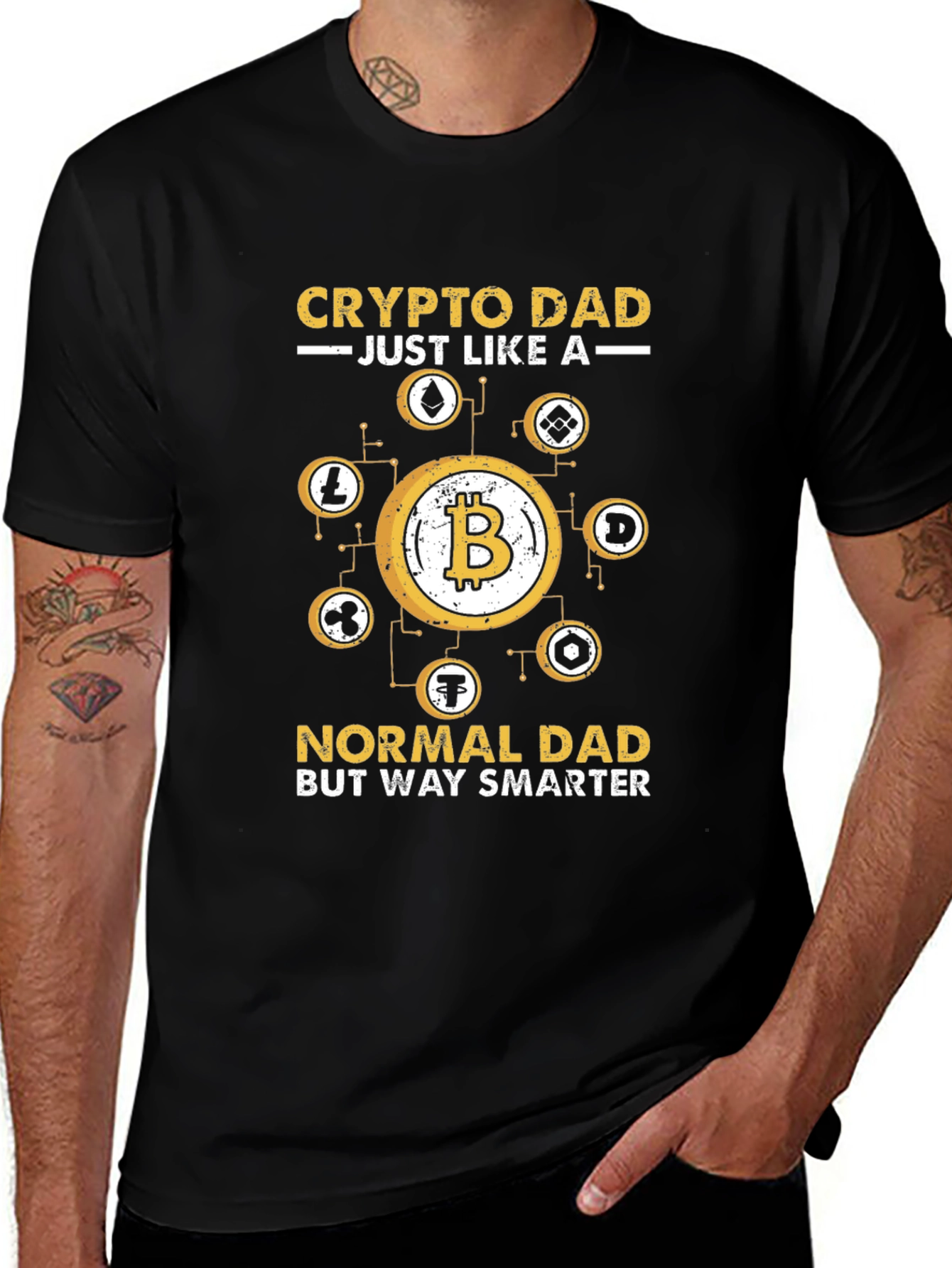 Crypto Dad T-Shirt - Way Smarter Bitcoin Tee