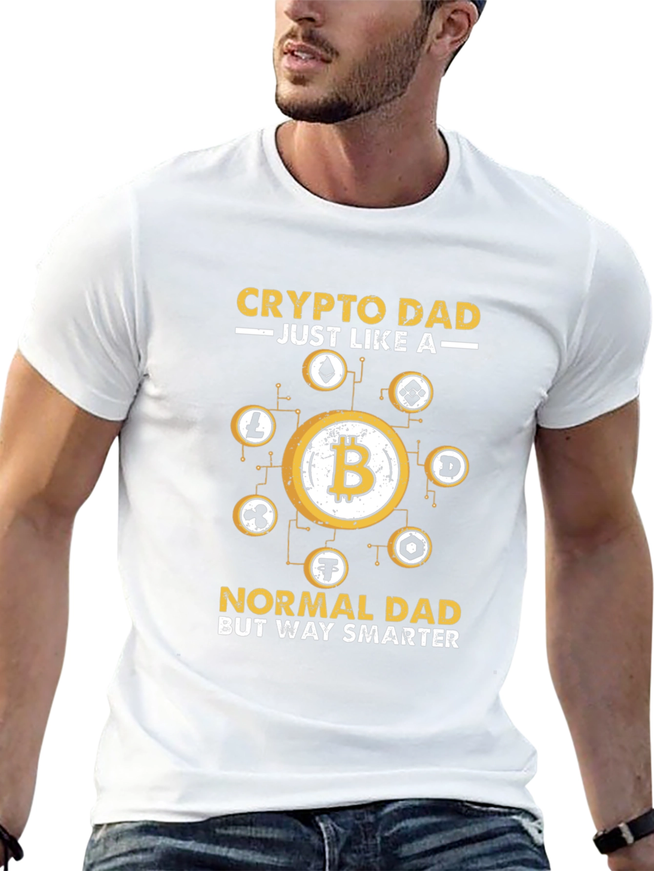 Crypto Dad T-Shirt - Way Smarter Bitcoin Tee