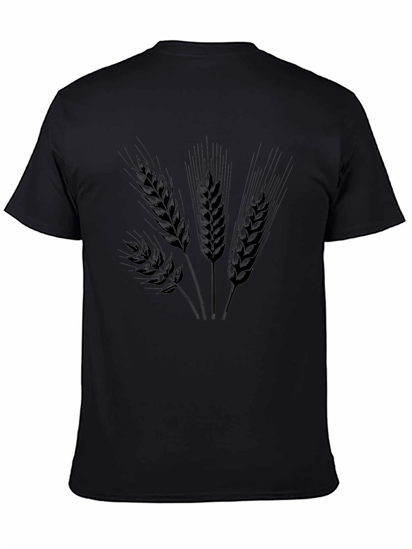 Wheat Graphic Tee - Classic Black Cotton Comfort