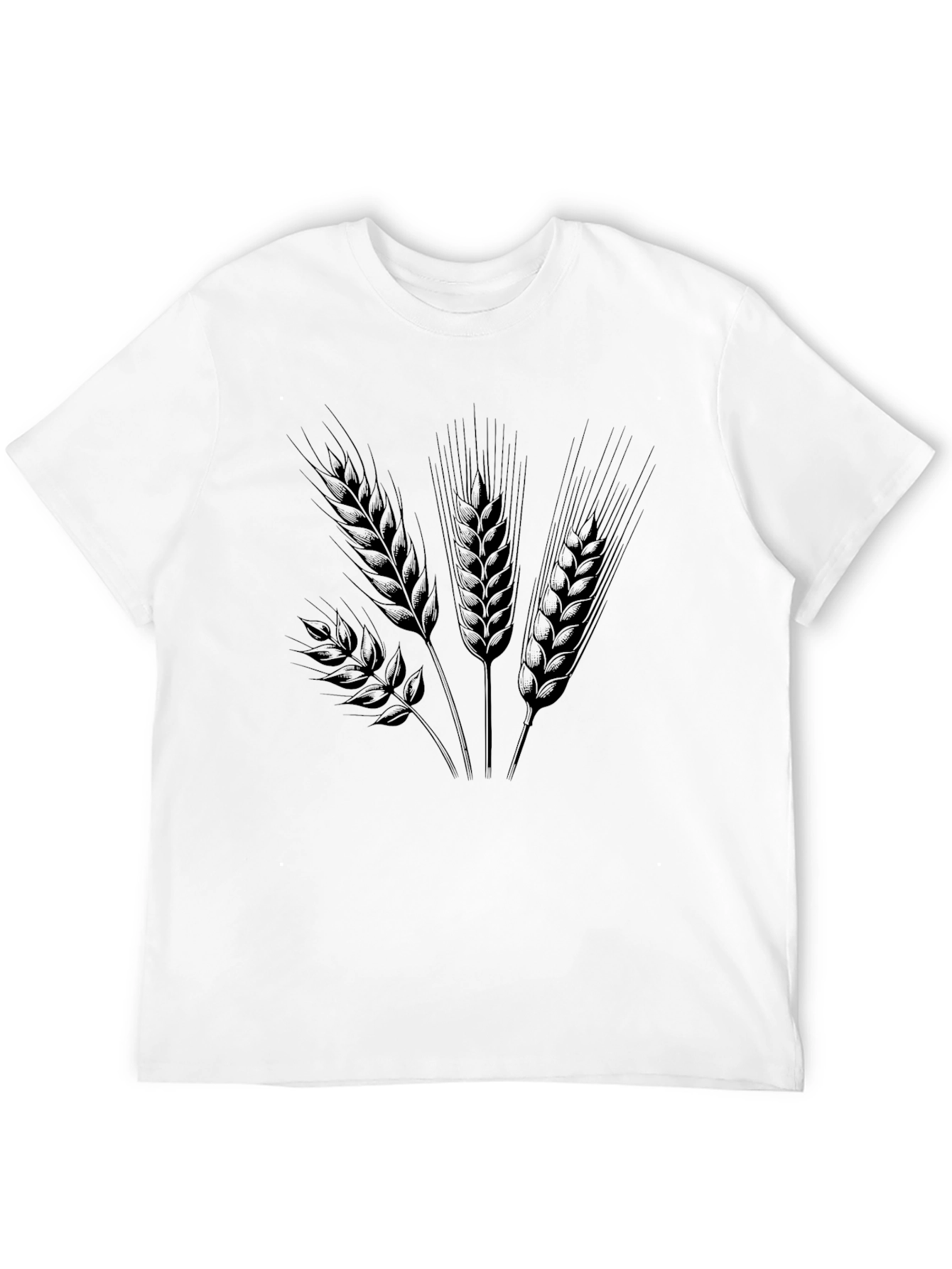 Wheat Graphic Tee - Classic Black Cotton Comfort