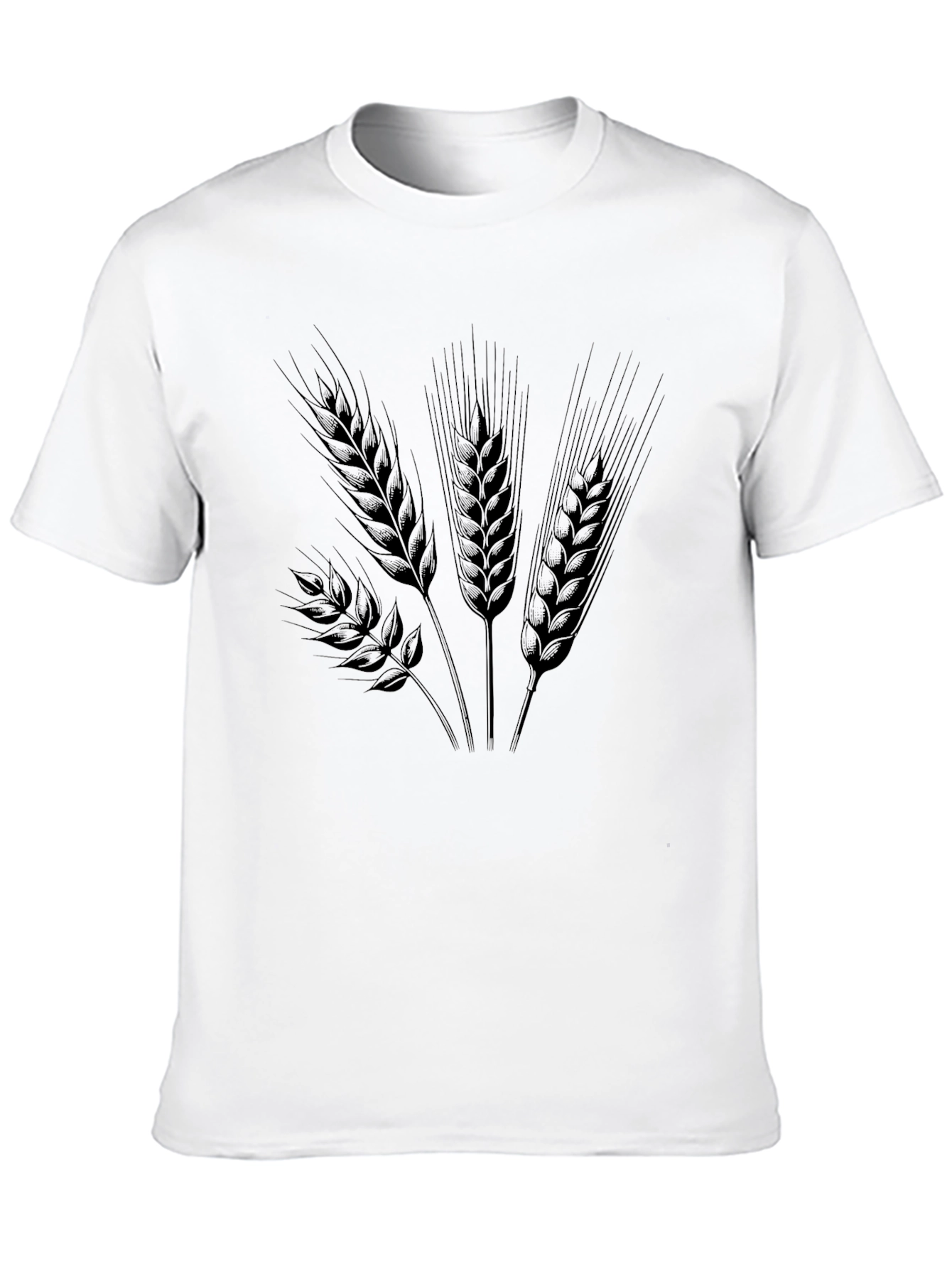Wheat Graphic Tee - Classic Black Cotton Comfort