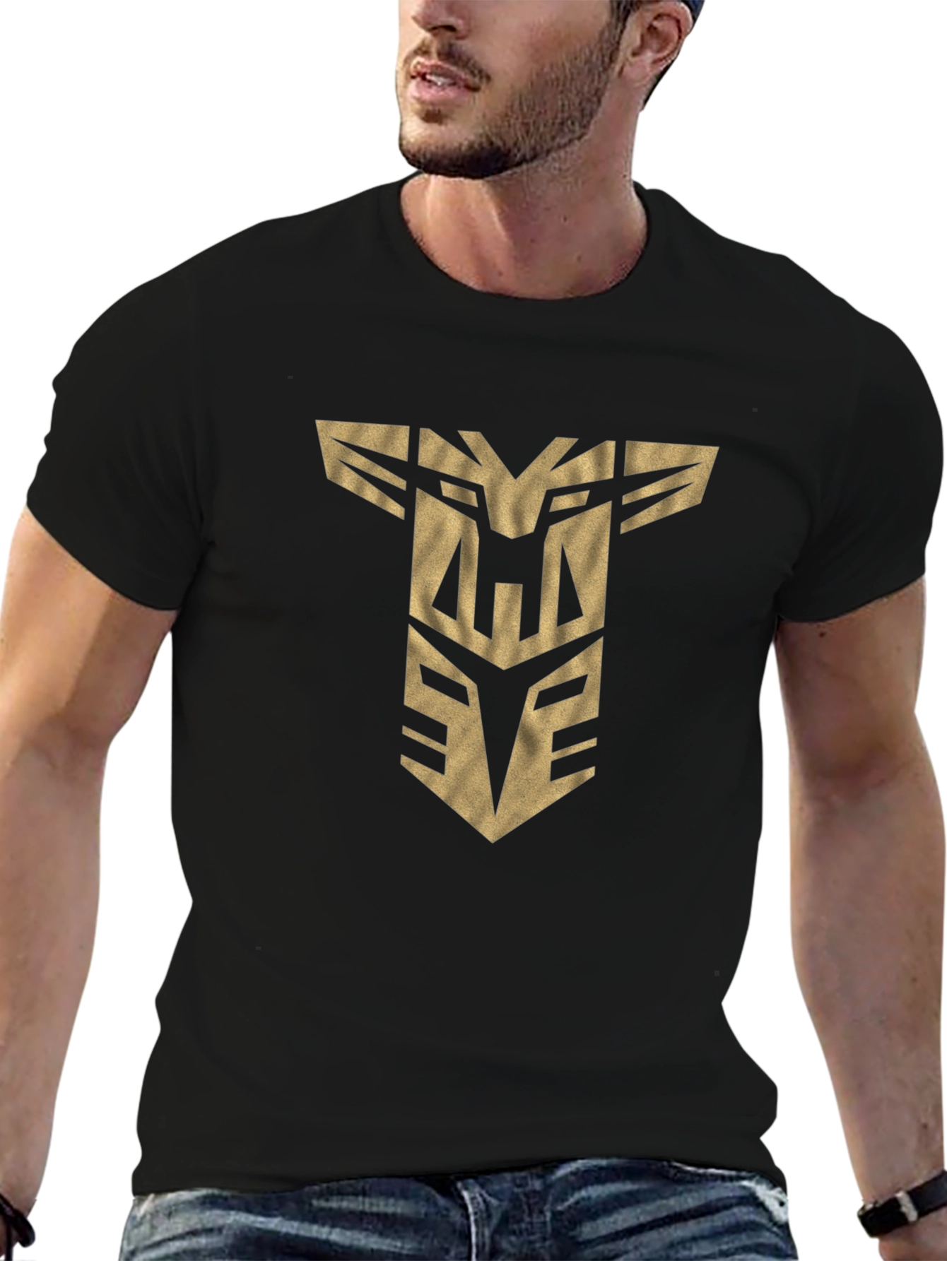 Abstract Graphic Print T-Shirt - Stylish Mens Tee