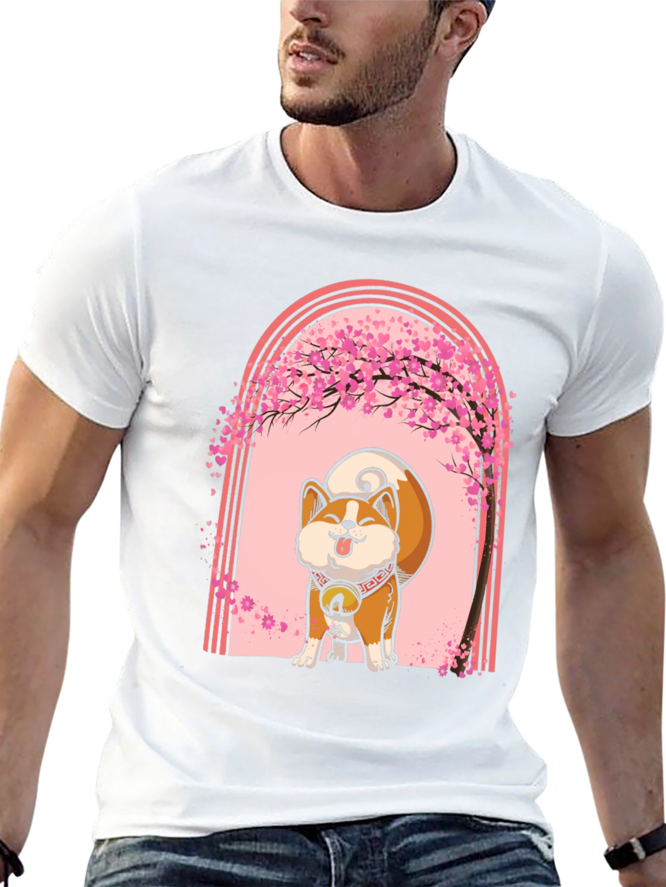 Akita Inu Cherry Blossom T-Shirt