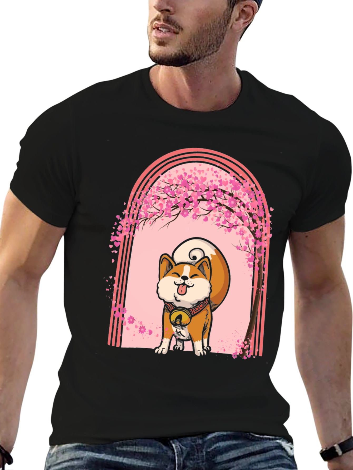 Akita Inu Cherry Blossom T-Shirt