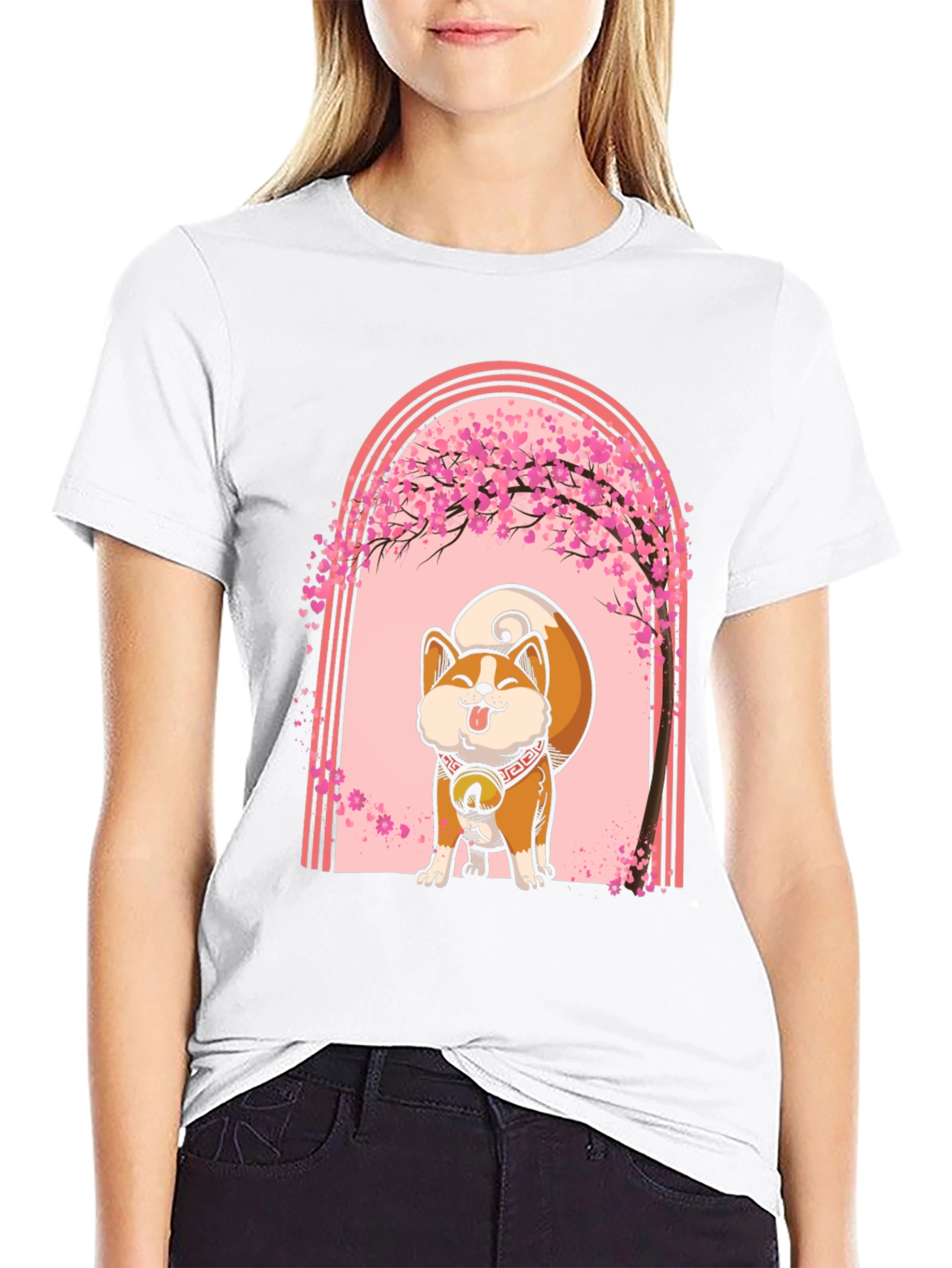 Akita Inu Cherry Blossom T-Shirt