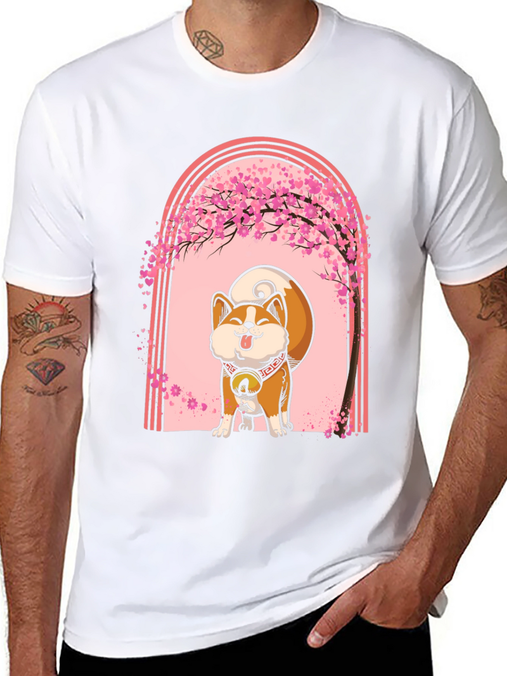 Akita Inu Cherry Blossom T-Shirt