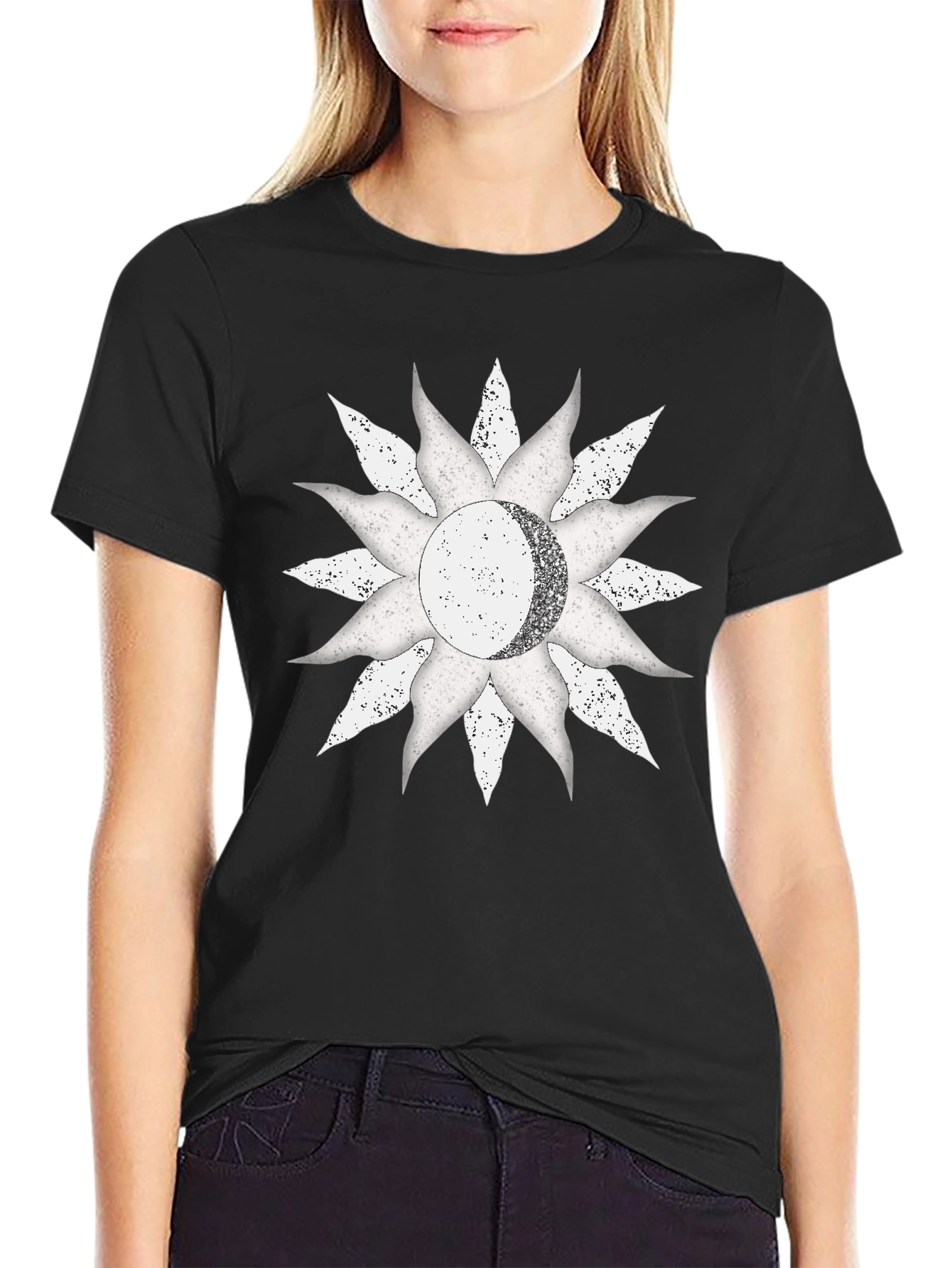 Celestial Sun & Moon Graphic T-Shirt