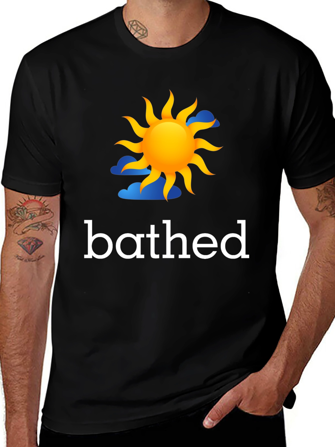Bathed In Sun Graphic Tee - Black