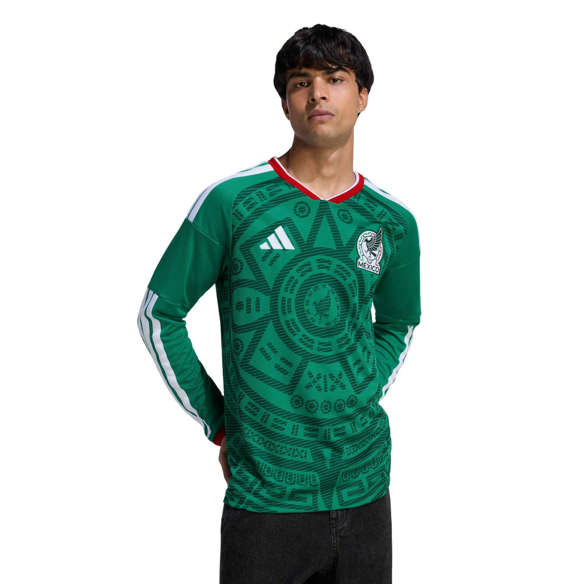 2026 Mexico Men's Stadium Home Long-Sleeve Soccer Jersey (Custom)