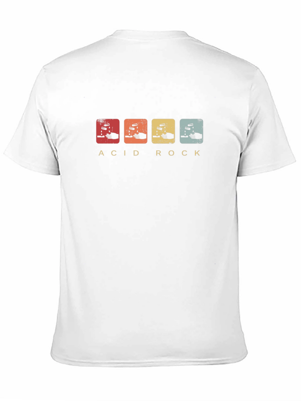 Acid Rock Graphic Print Black T-Shirt