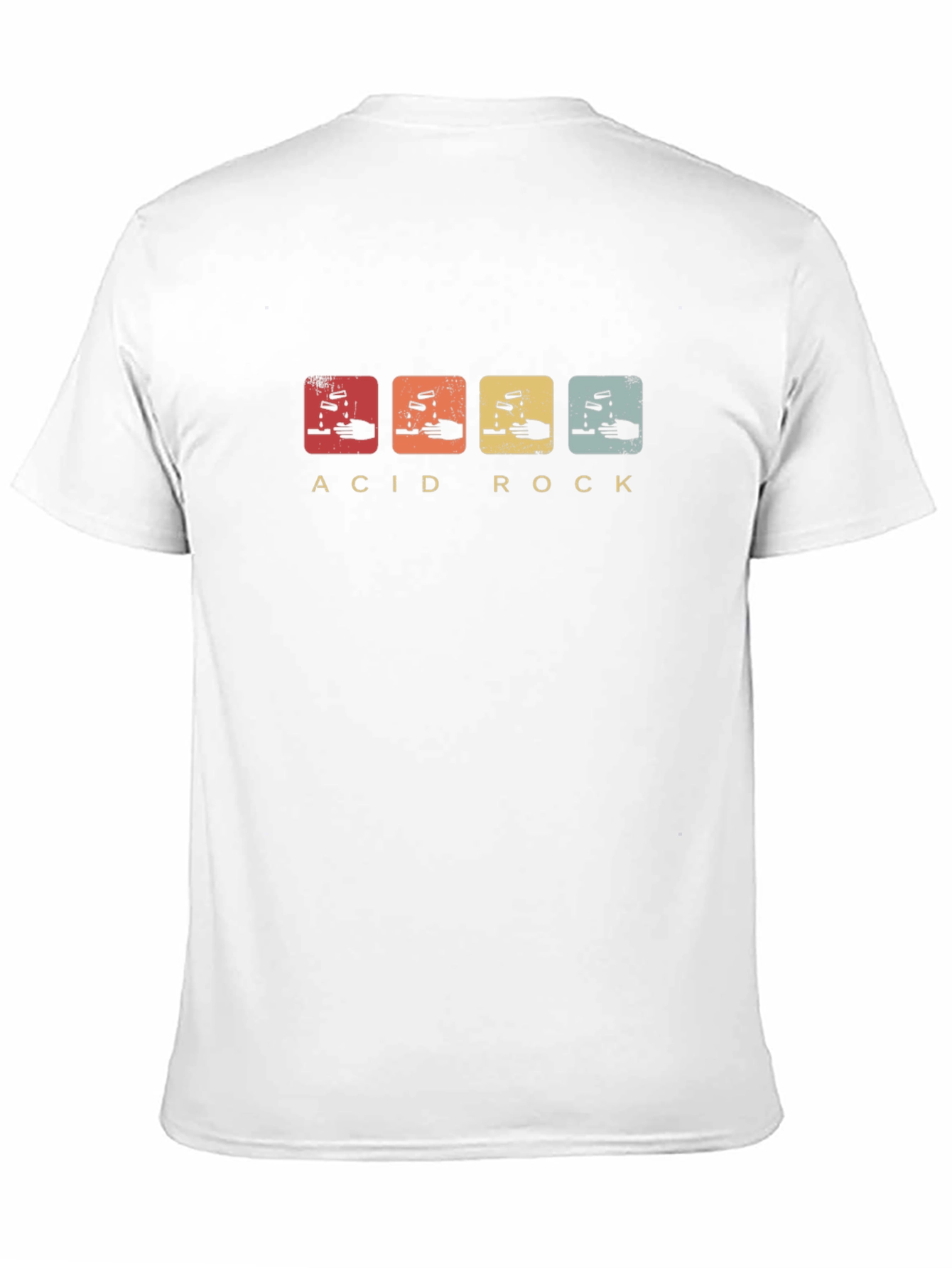 Acid Rock Graphic Print Black T-Shirt