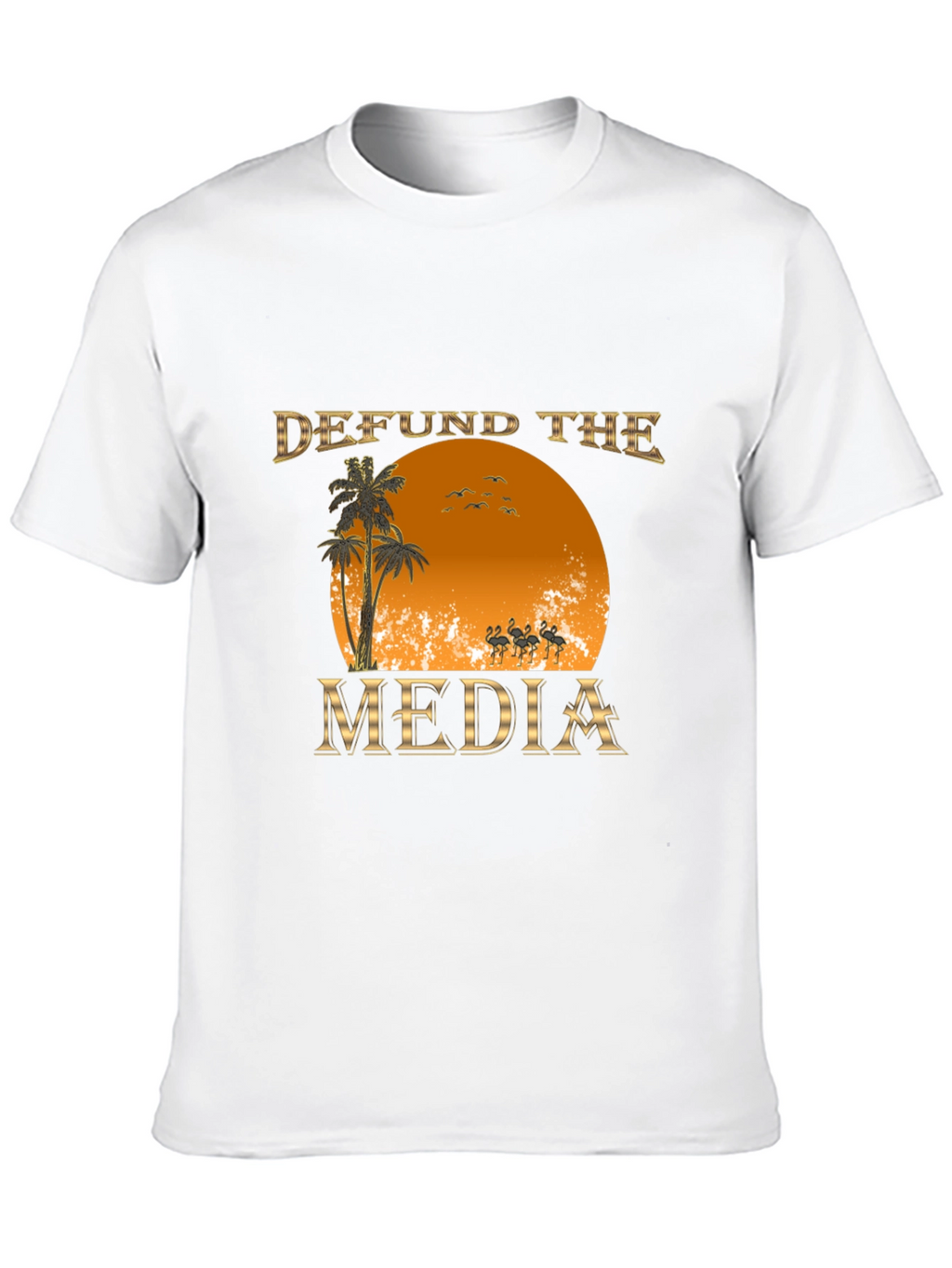 Defund the Media Graphic T-Shirt
