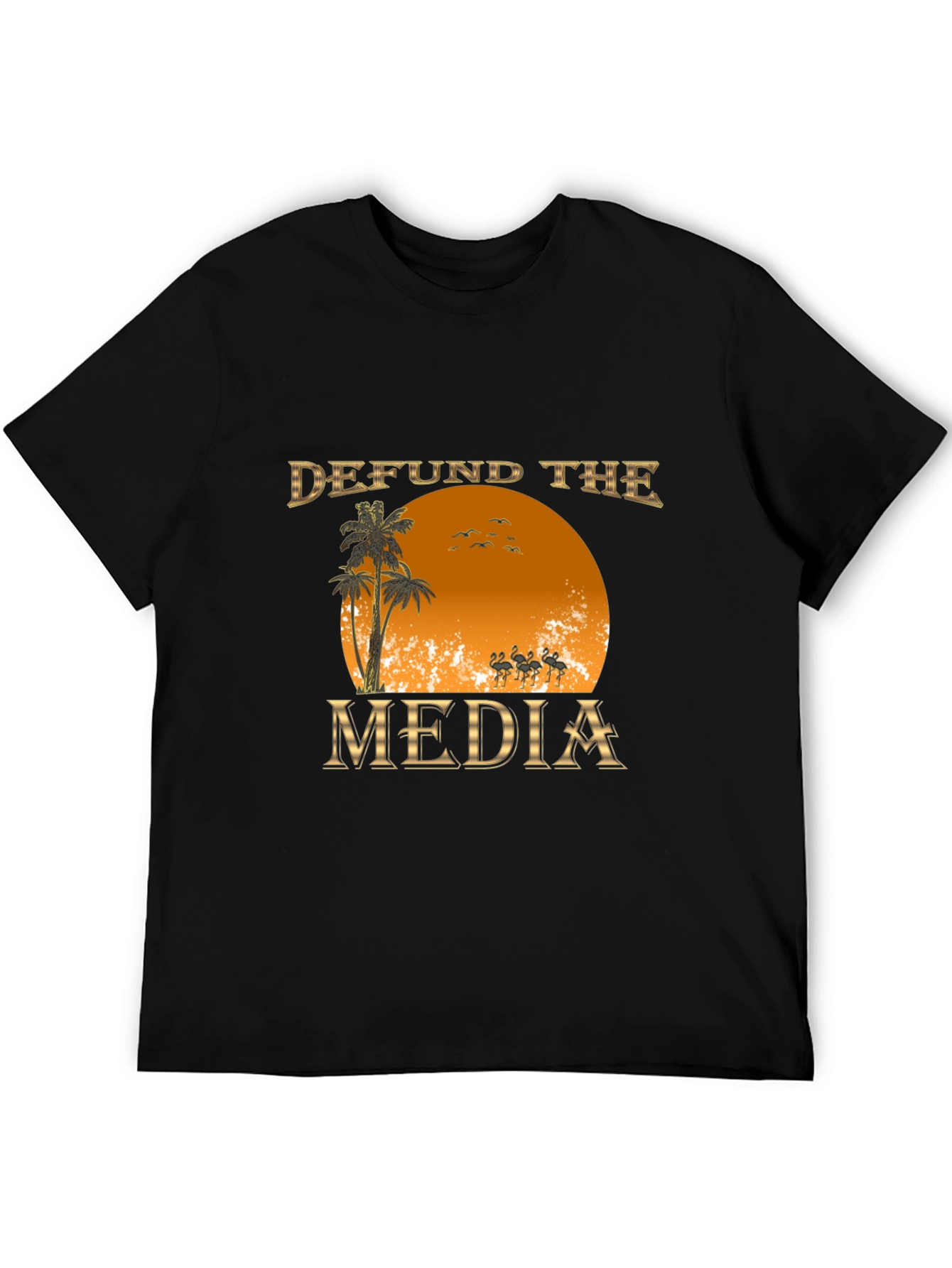 Defund the Media Graphic T-Shirt