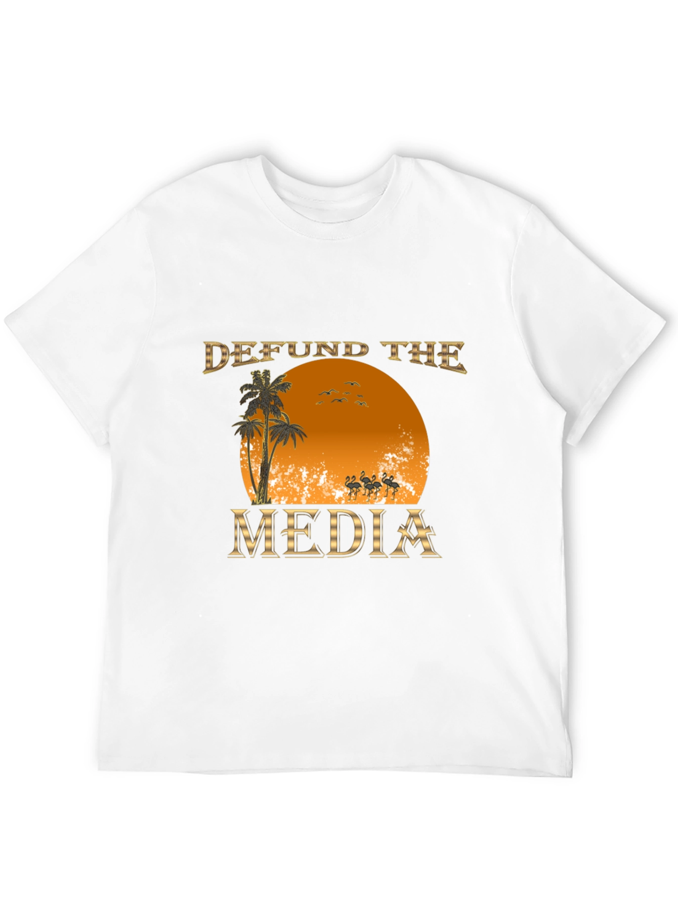 Defund the Media Graphic T-Shirt