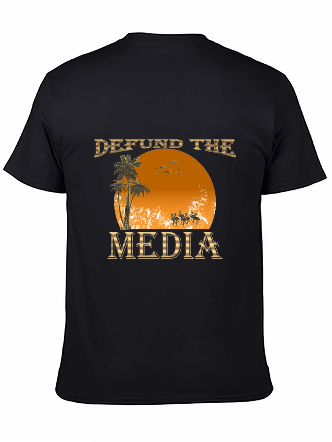 Defund the Media Graphic T-Shirt