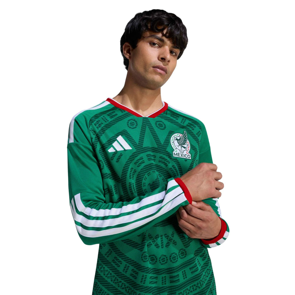 2026 Mexico Men's Stadium Home Long-Sleeve Soccer Jersey (Custom)