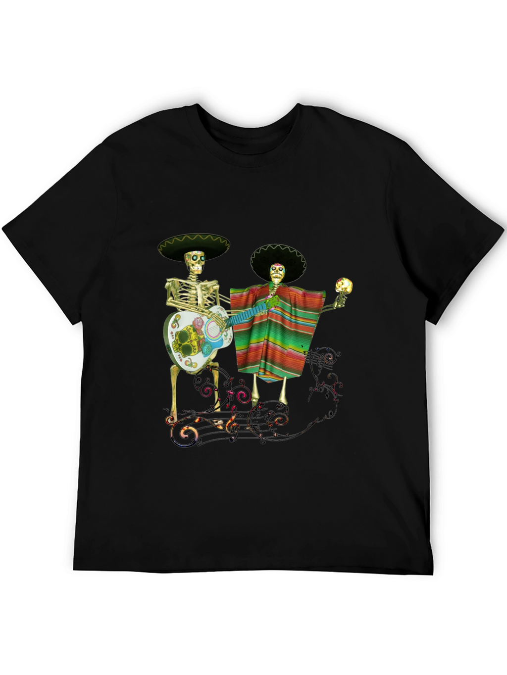 Dia de los Muertos Black T-Shirt