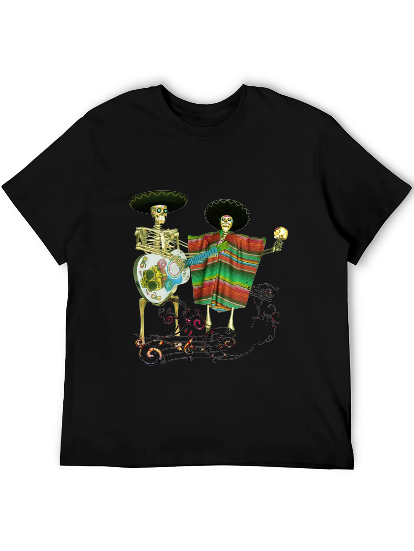 Dia de los Muertos Black T-Shirt