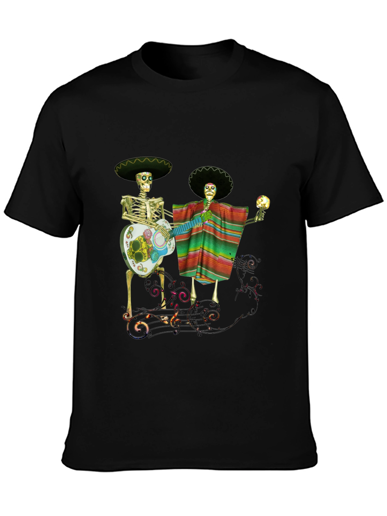 Dia de los Muertos Black T-Shirt