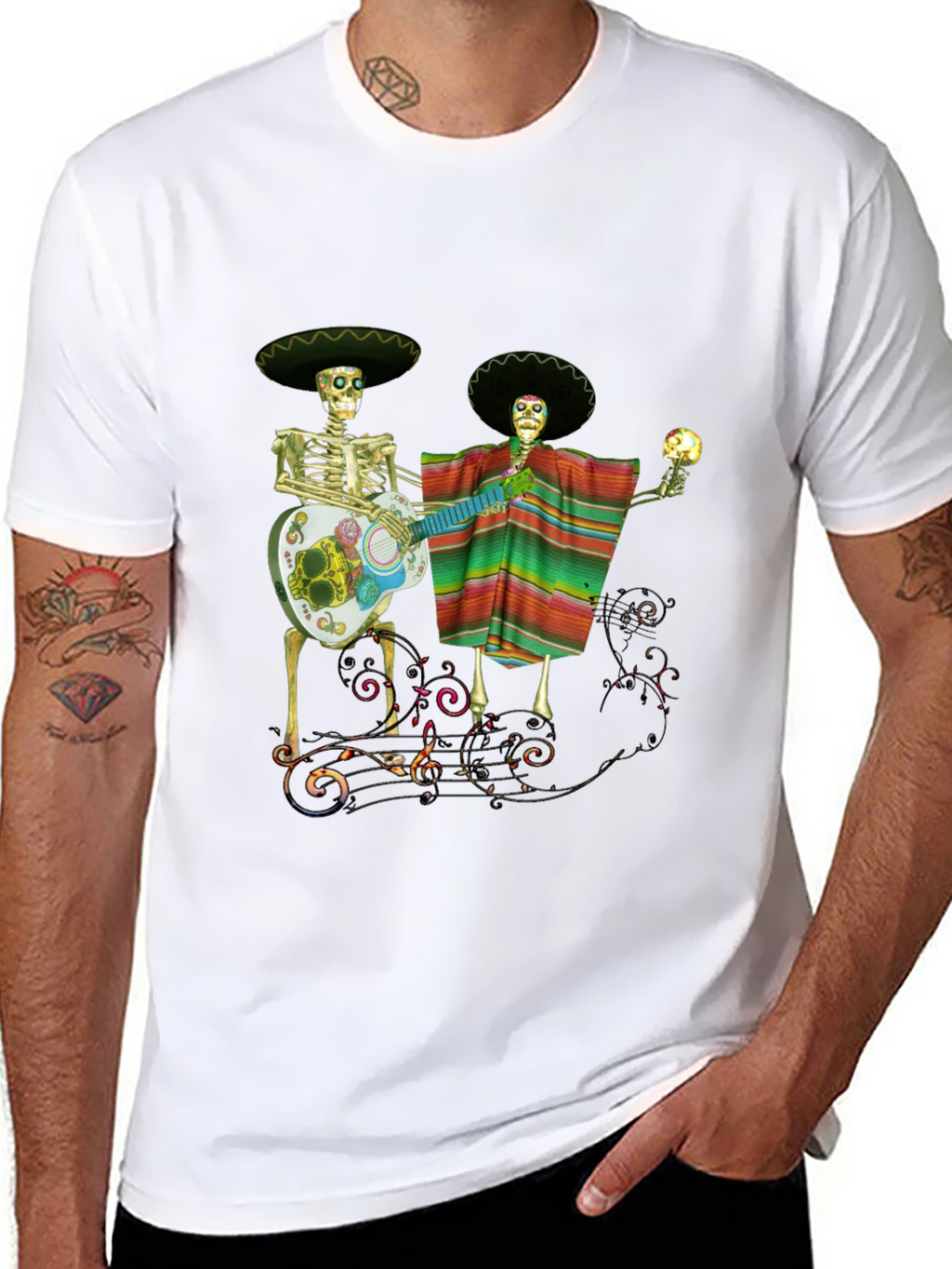 Dia de los Muertos Black T-Shirt