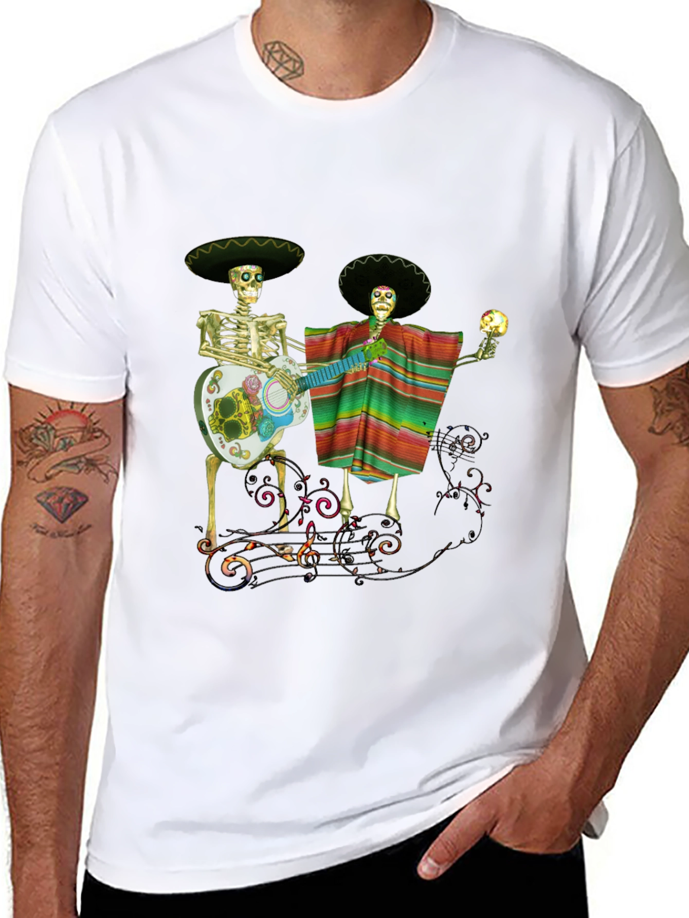 Dia de los Muertos Black T-Shirt