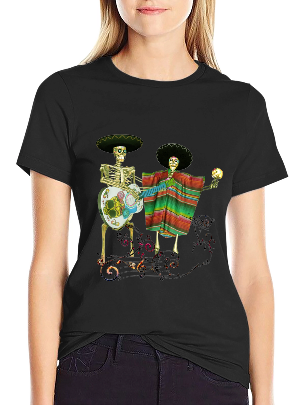 Dia de los Muertos Black T-Shirt