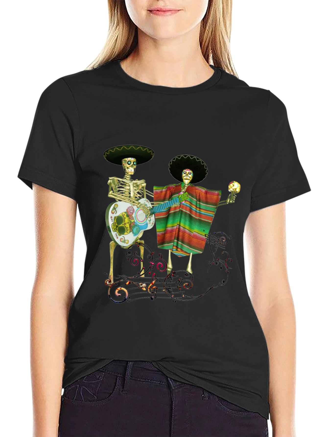 Dia de los Muertos Black T-Shirt