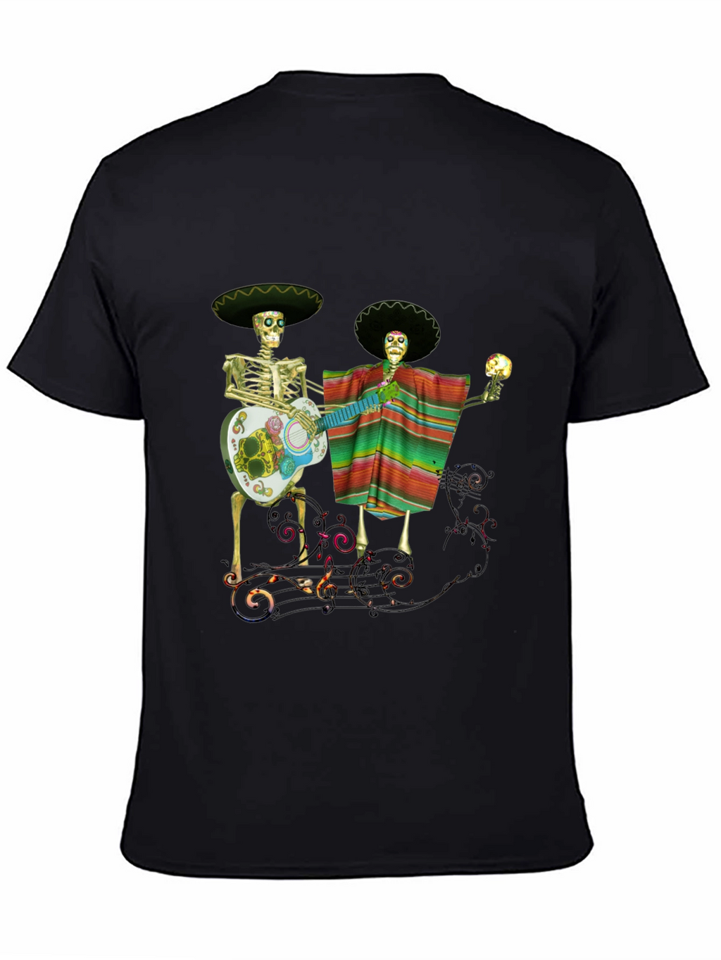 Dia de los Muertos Black T-Shirt