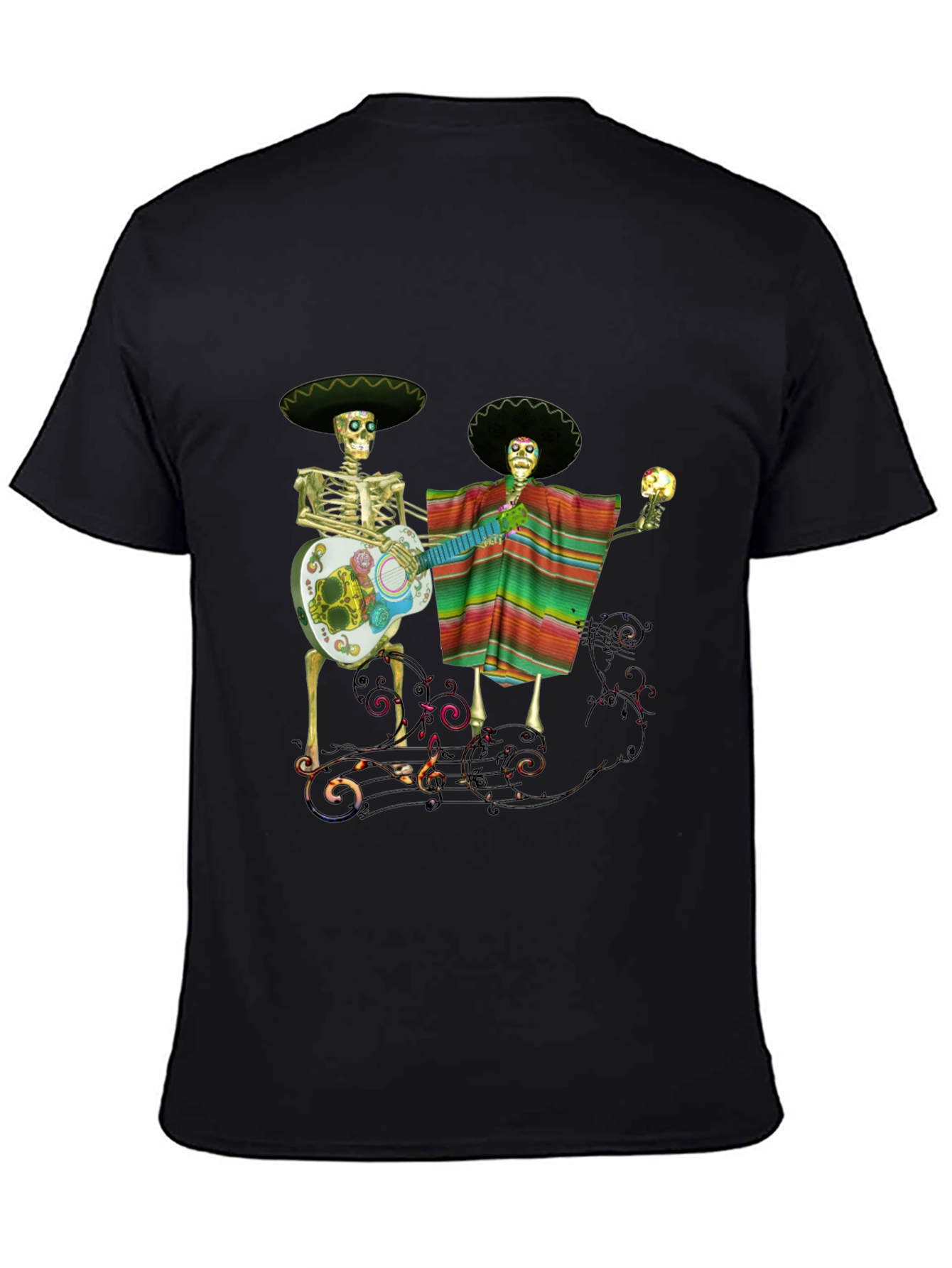 Dia de los Muertos Black T-Shirt