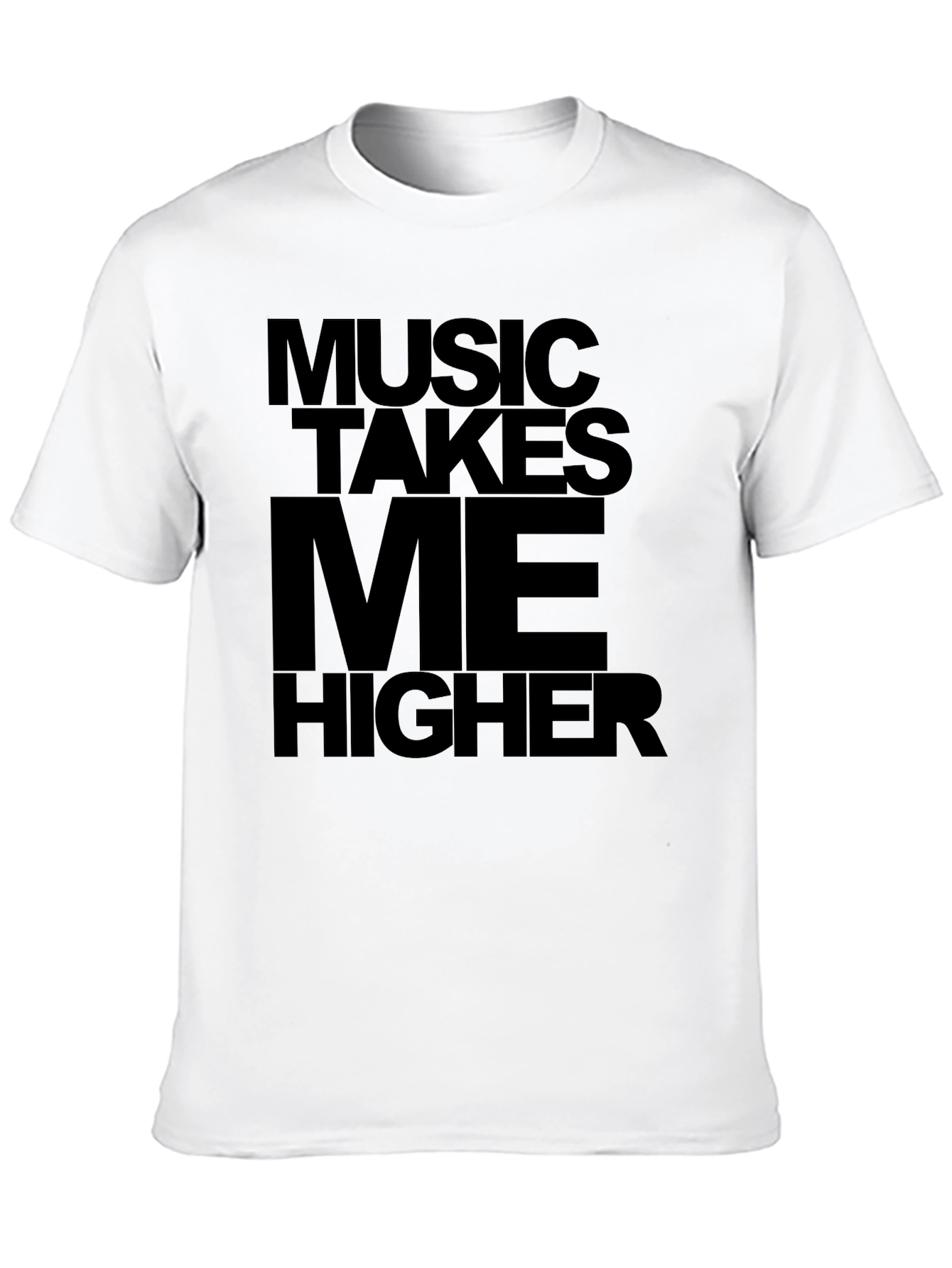 Music Takes Me Higher Black Graphic Tee