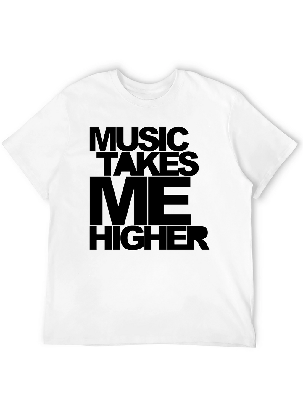 Music Takes Me Higher Black Graphic Tee