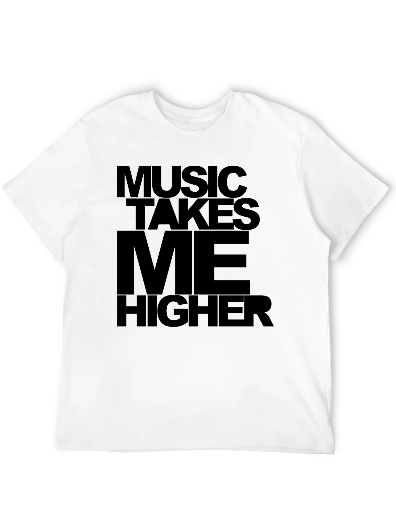 Music Takes Me Higher Black Graphic Tee