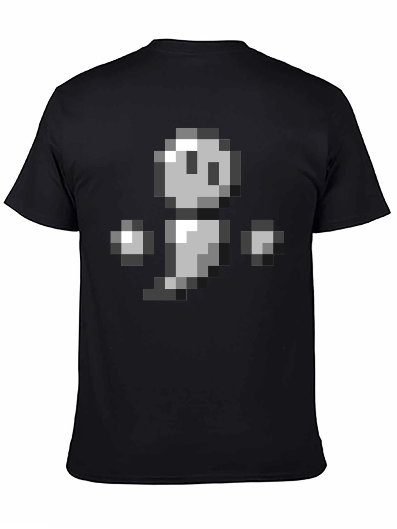 Pixel Ghost Graphic Tee - Retro Gaming Style