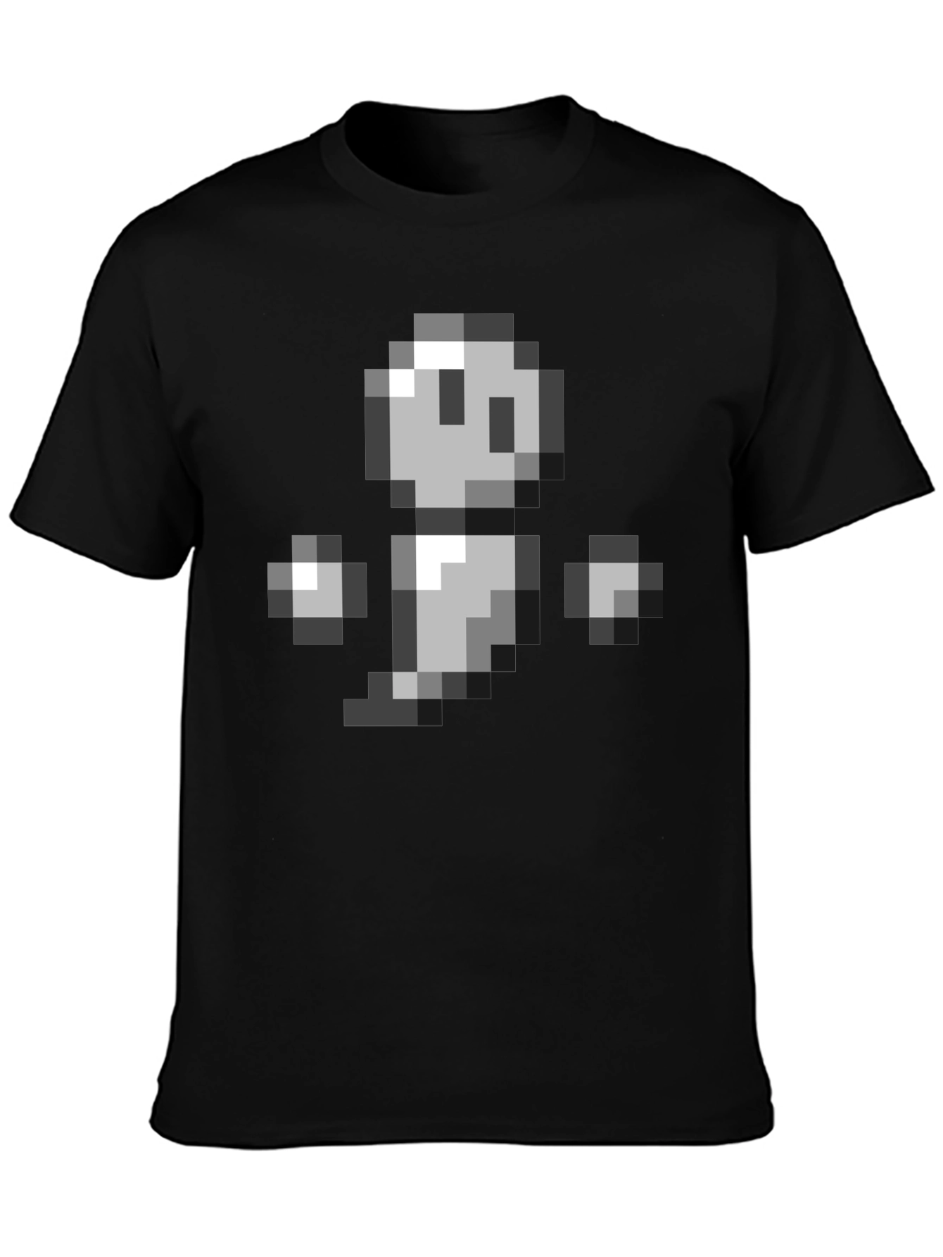 Pixel Ghost Graphic Tee - Retro Gaming Style