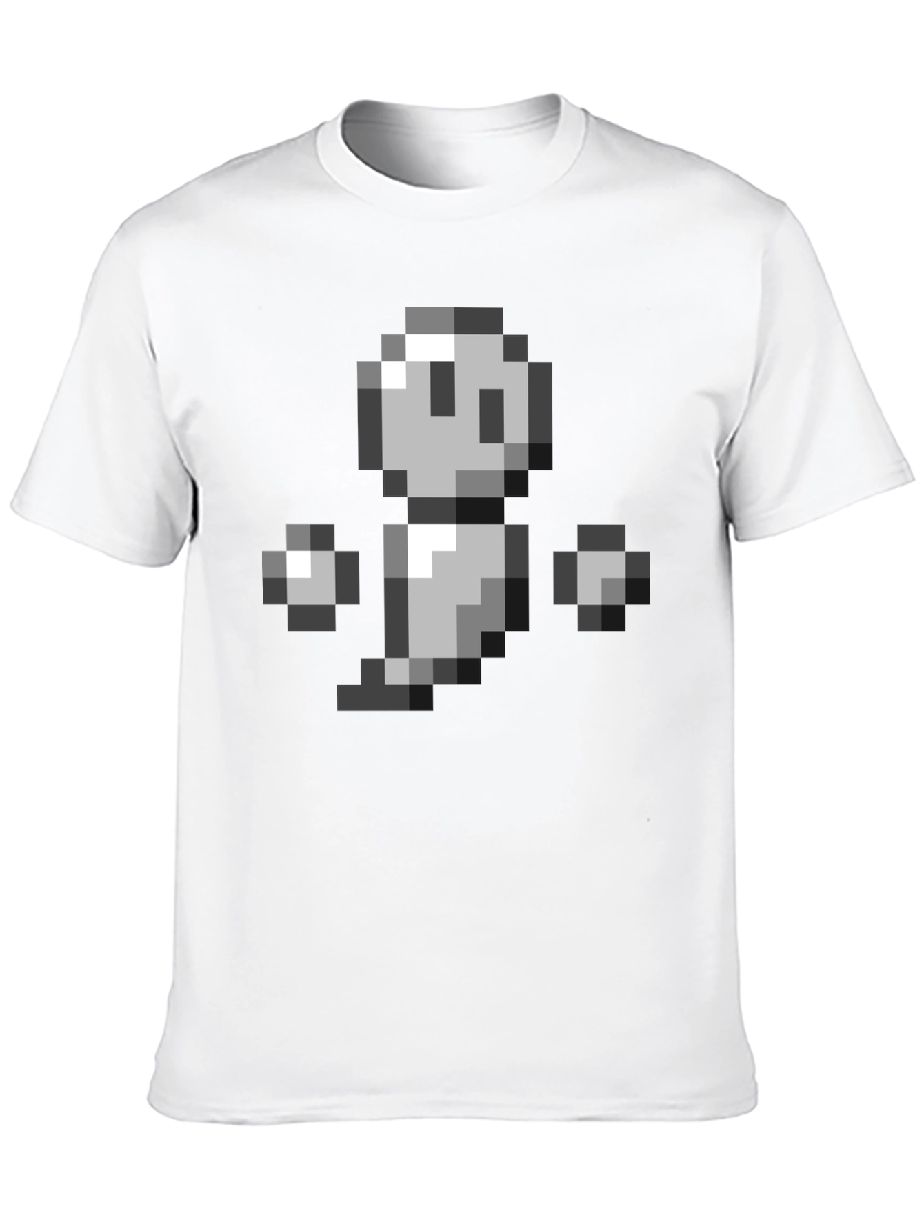 Pixel Ghost Graphic Tee - Retro Gaming Style