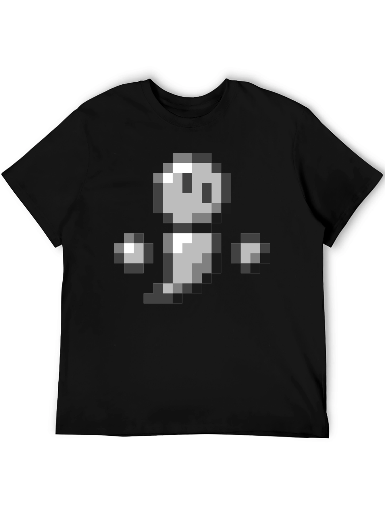 Pixel Ghost Graphic Tee - Retro Gaming Style