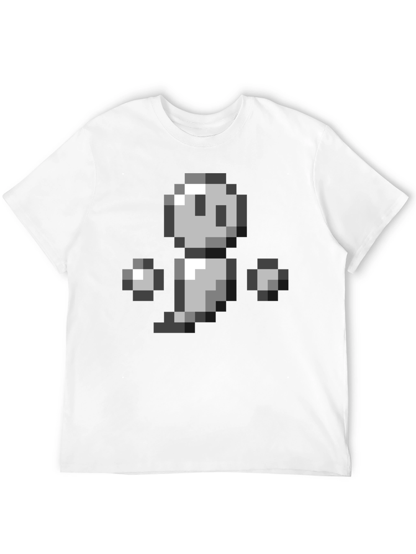 Pixel Ghost Graphic Tee - Retro Gaming Style