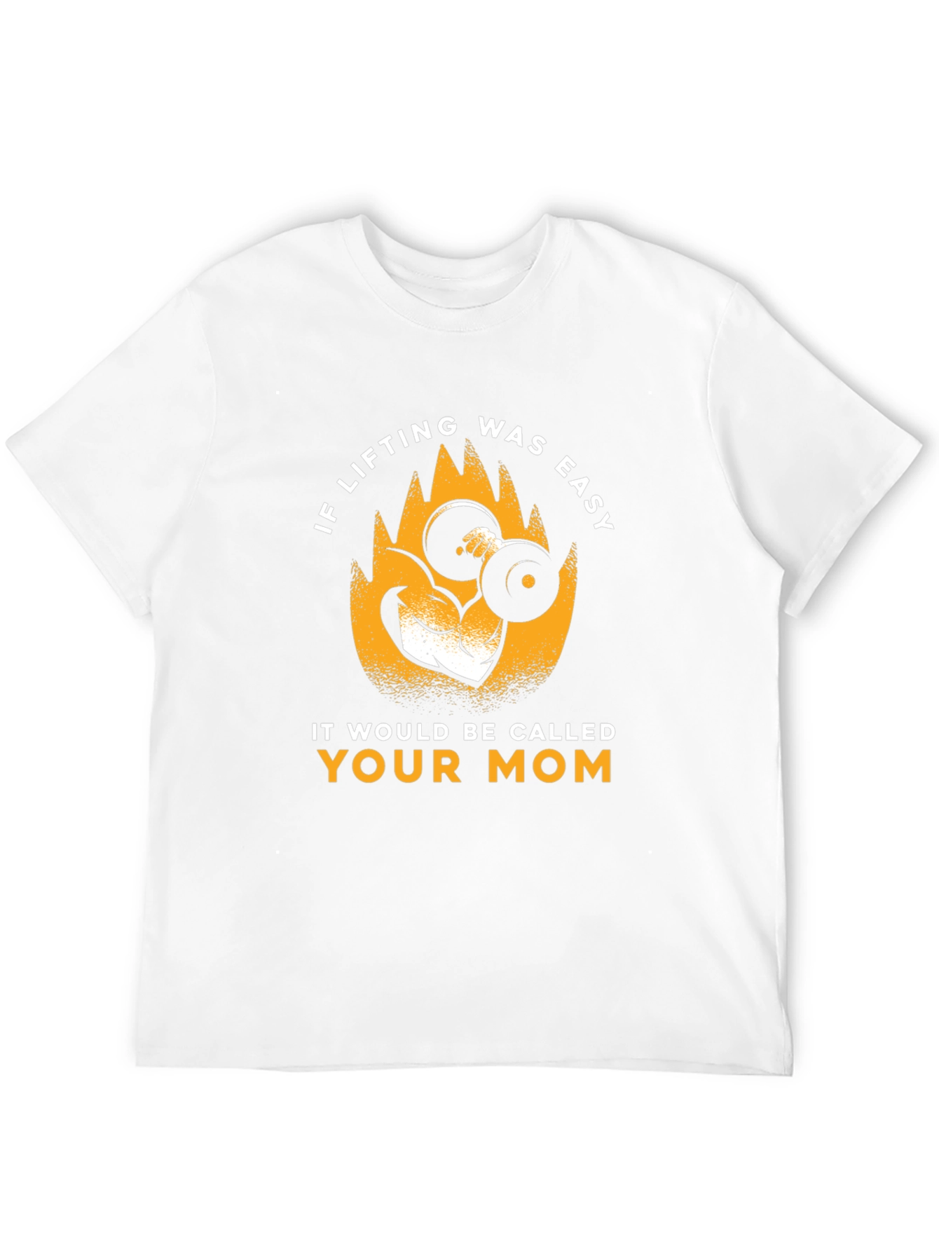 Funny Lifting Weights Graphic T-Shirt - Your Mom Joke