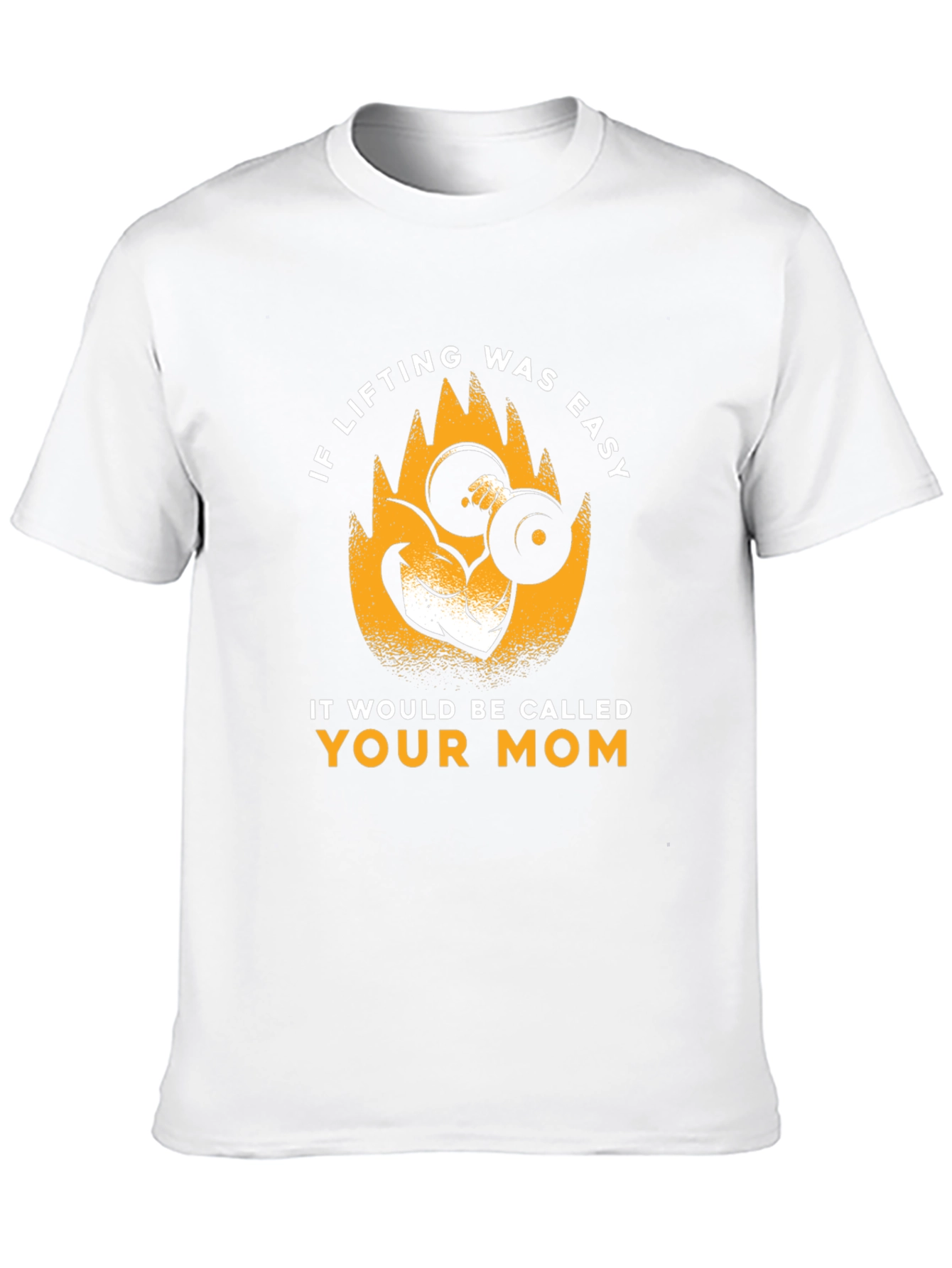 Funny Lifting Weights Graphic T-Shirt - Your Mom Joke