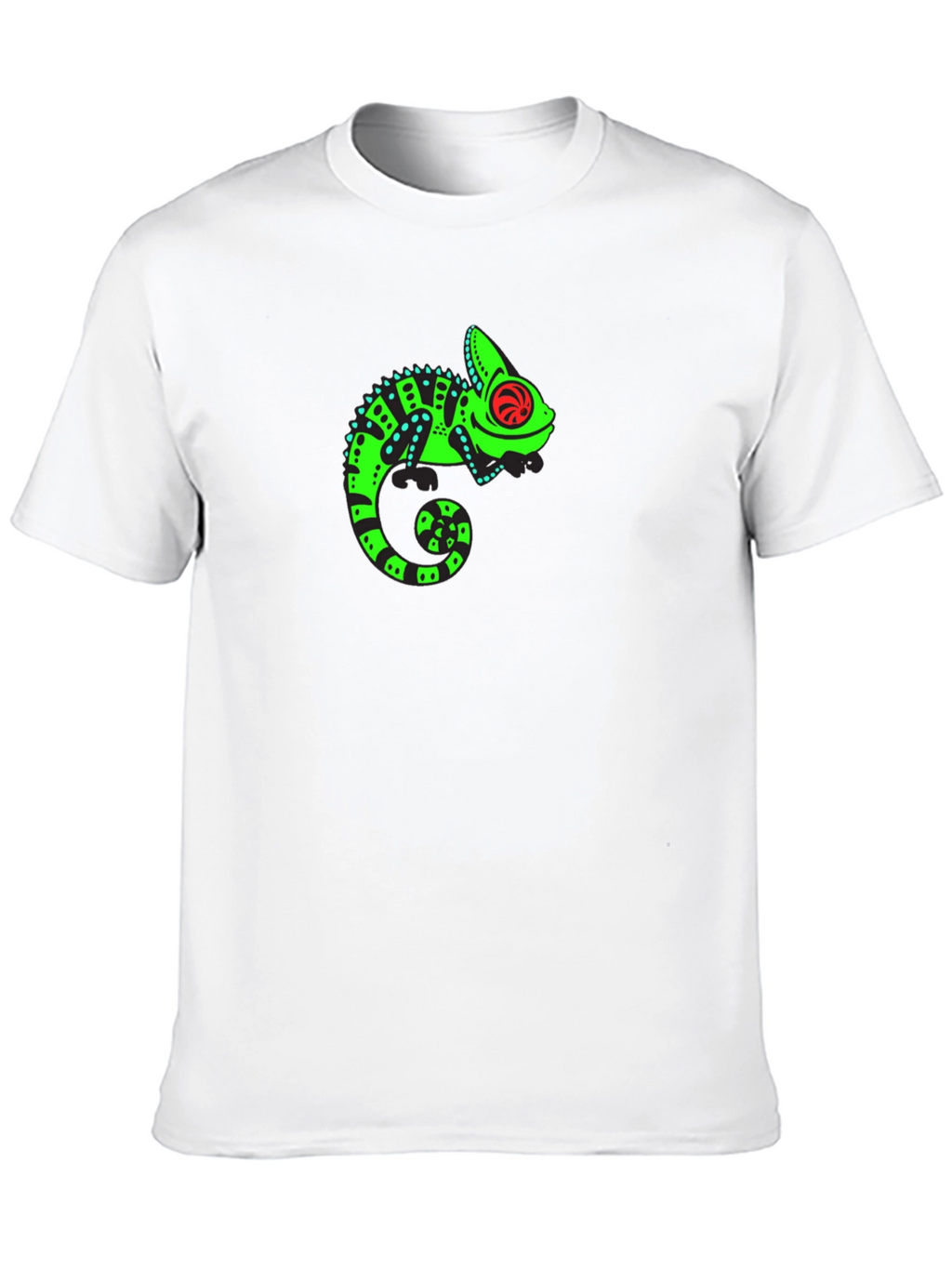 Cool Chameleon Graphic Black Tee