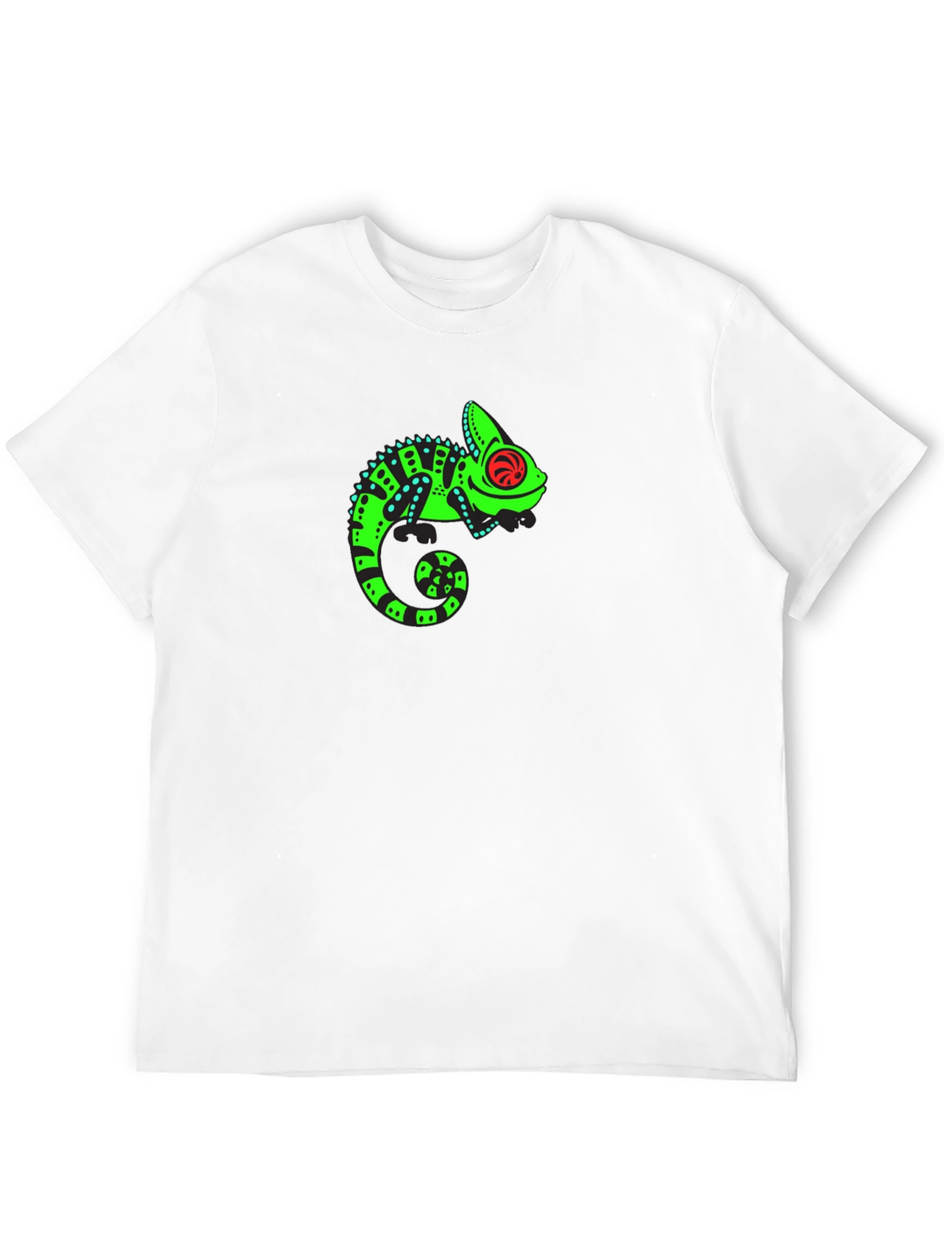 Cool Chameleon Graphic Black Tee