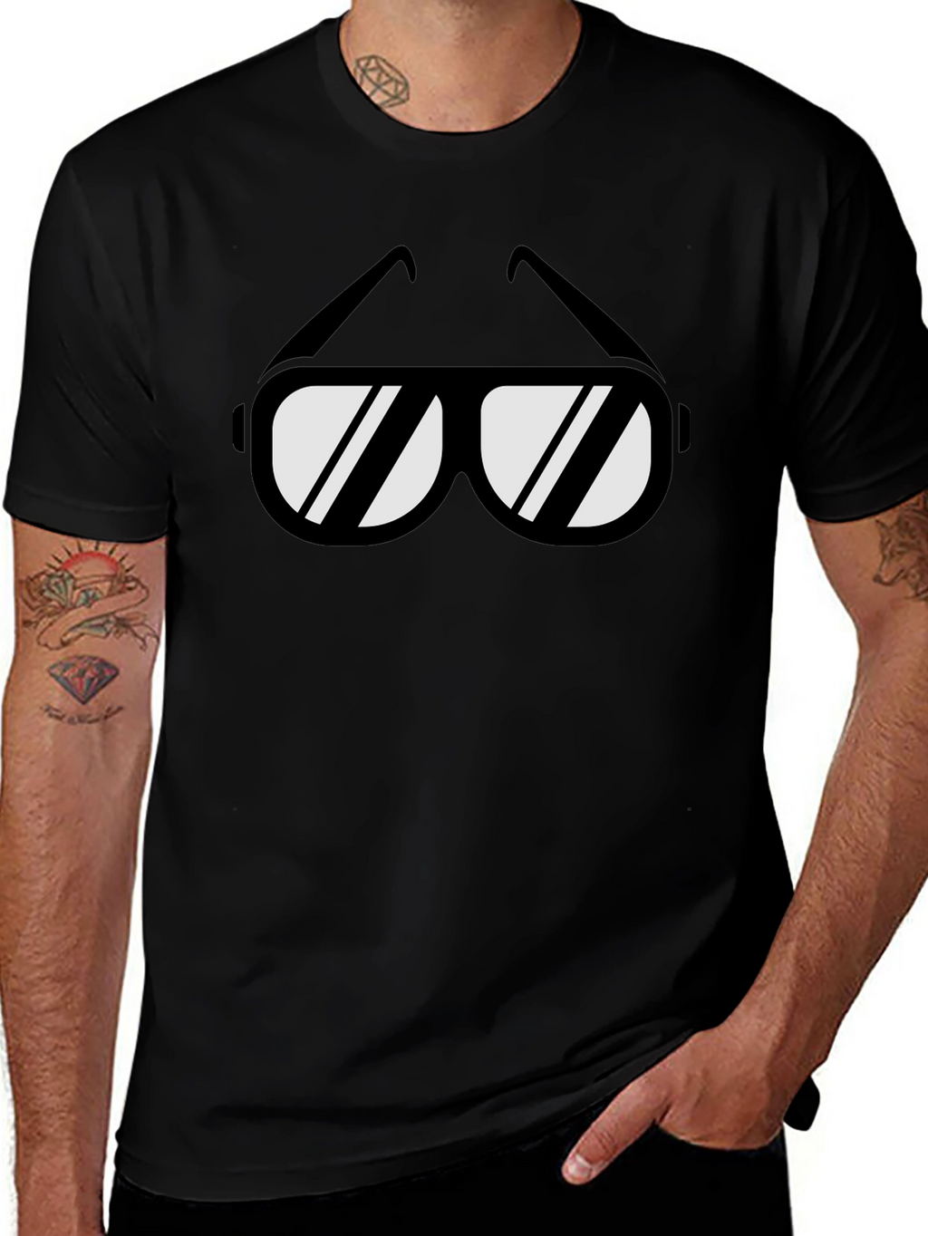 Cool Shades Graphic T-Shirt - Black