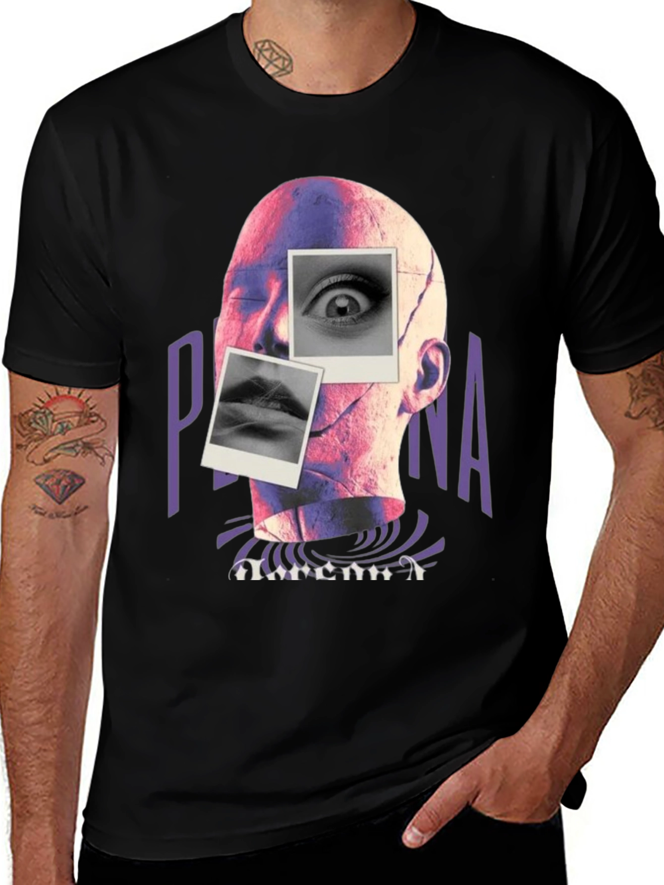 Abstract Persona Graphic Tee - Unique Art T-Shirt