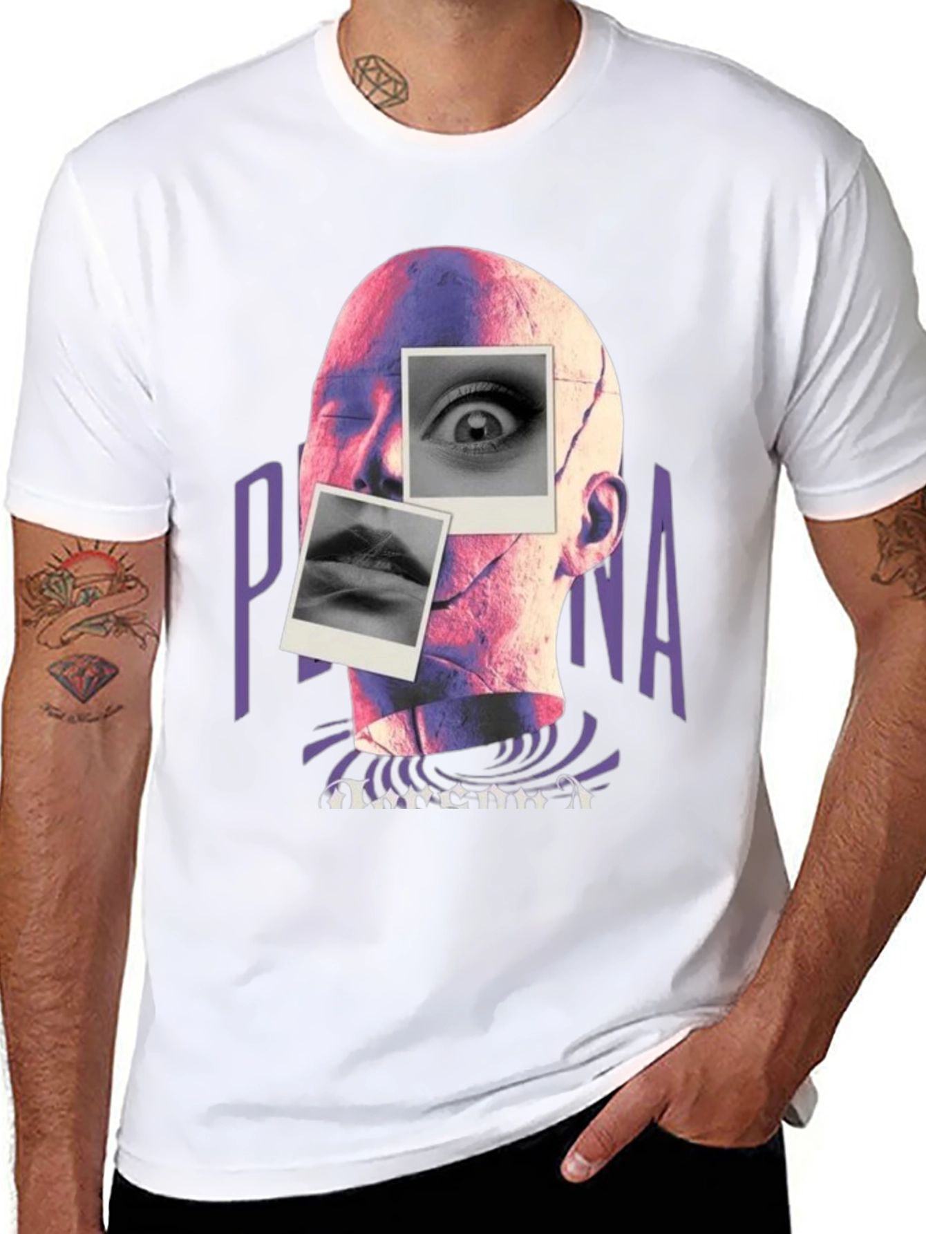 Abstract Persona Graphic Tee - Unique Art T-Shirt