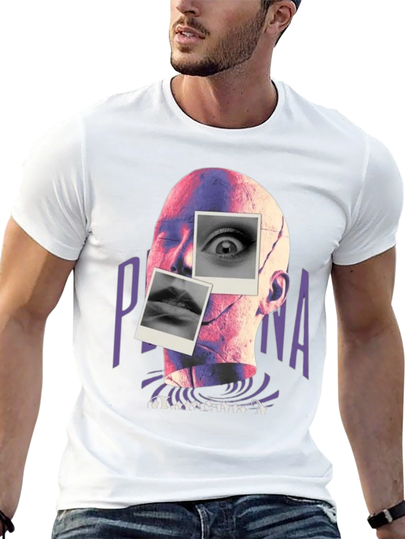 Abstract Persona Graphic Tee - Unique Art T-Shirt