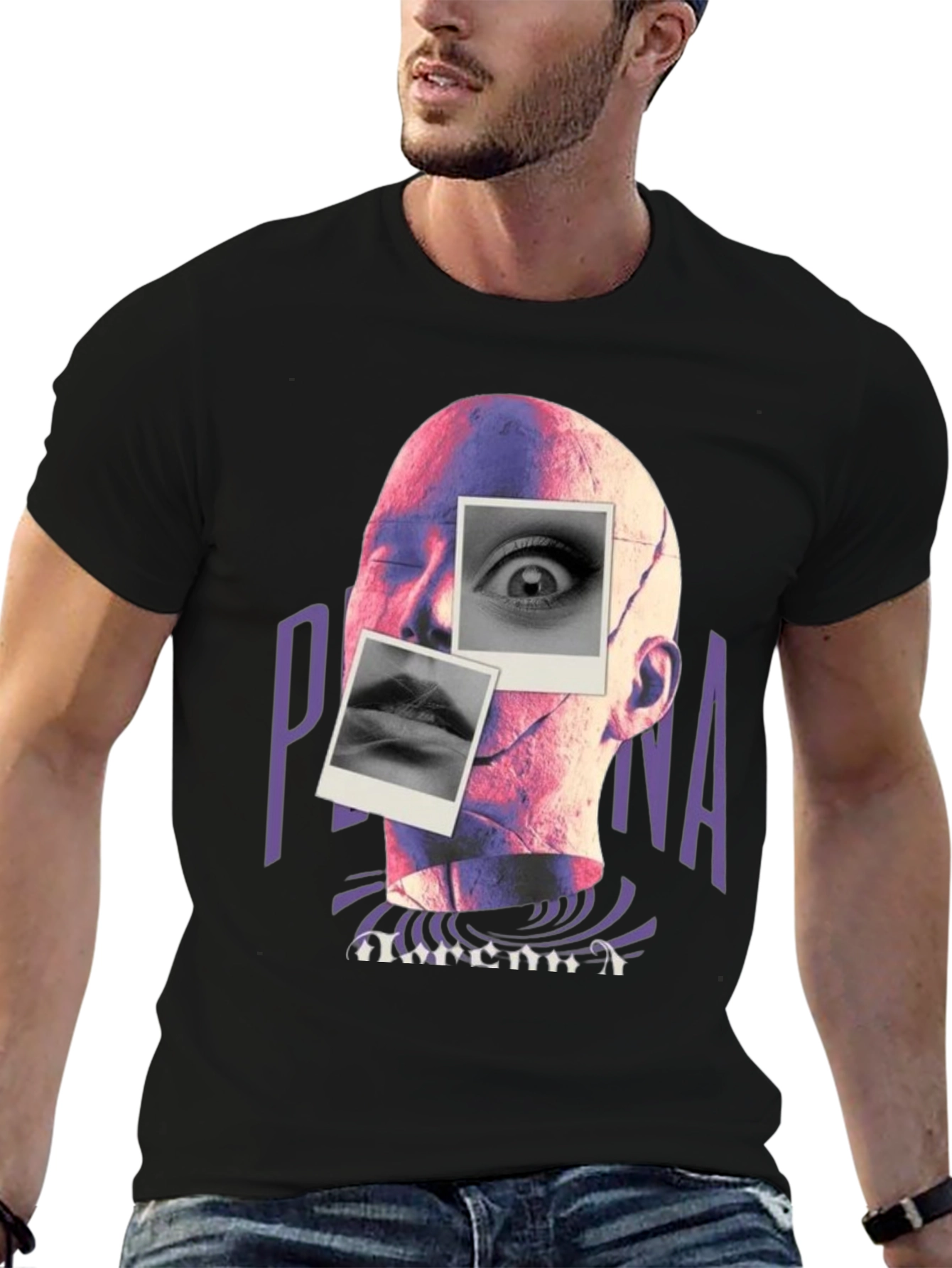 Abstract Persona Graphic Tee - Unique Art T-Shirt