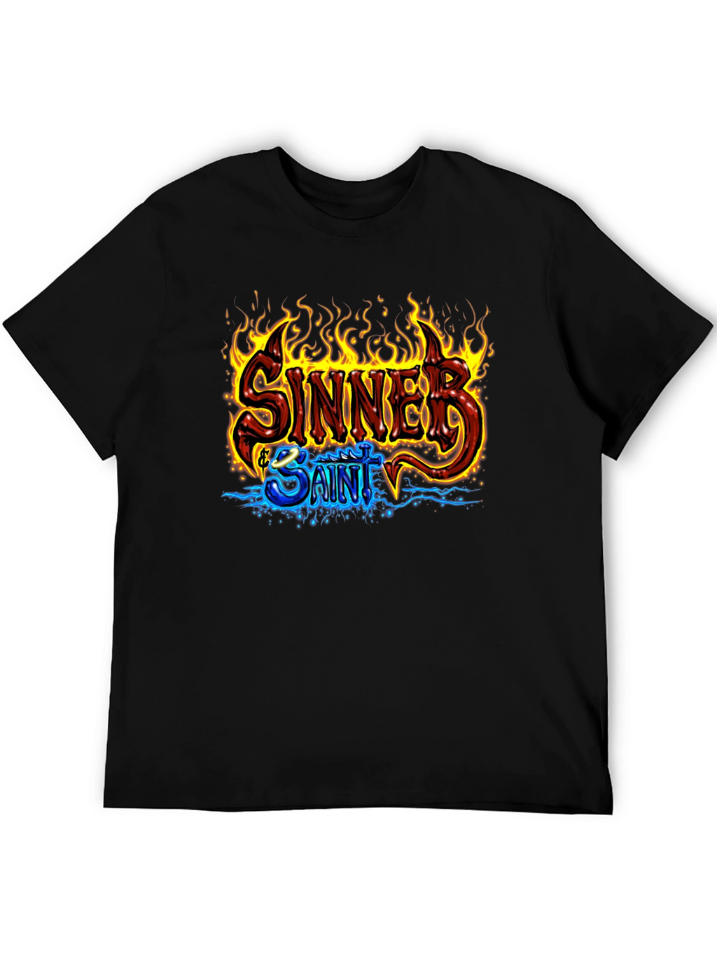 Sinner & Saint Graphic Print Black T-Shirt